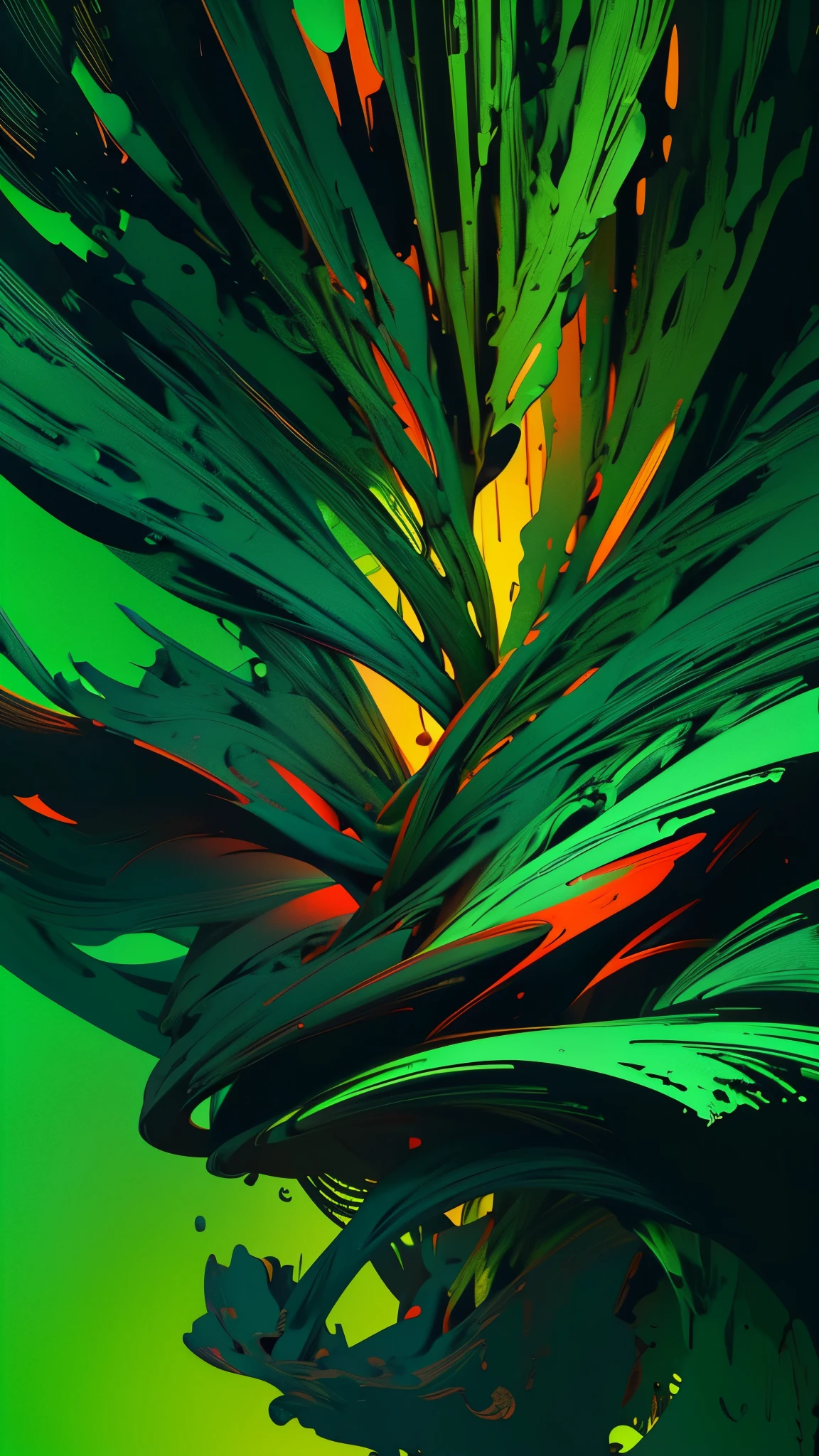 (best quality,8k,highres:1.2),ultra-detailed,stabilo green and black colors,abstract image,extraordinary wallpaper,detailed elements,vivid colors,combining colors,sharp focus,professional