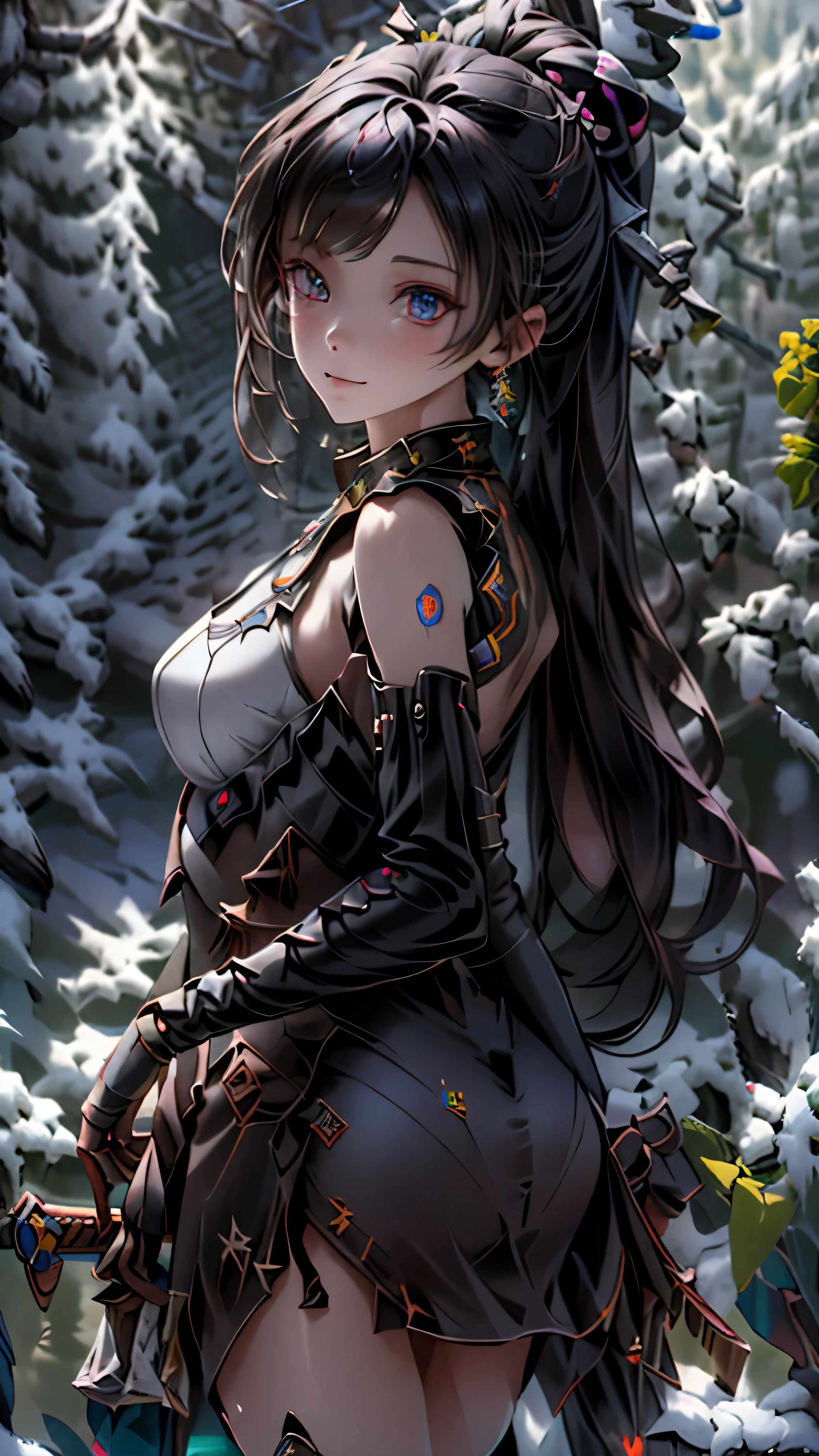 ((highest quality)), ((masterpiece)), (be familiar with:1.4), 。.。.。.3D, beautiful cyberpunk woman image,nffsw(high dynamic range),ray tracing,NVIDIA RTX,super resolution,unreal 5,scattered below the surface,PBR texturing,Post-processing,anisotropic filtering,written boundary depth,maximum clarity and sharpness,multilayer texture,Albedo and specular maps,surface shading,Accurate simulation of light-matter interactions,perfect proportions,octane rendering,two-tone lighting,wide aperture,Low ISO、White balance、Rule of thirds、8,000 students、((Holding a sword in your hand))(((look back)))