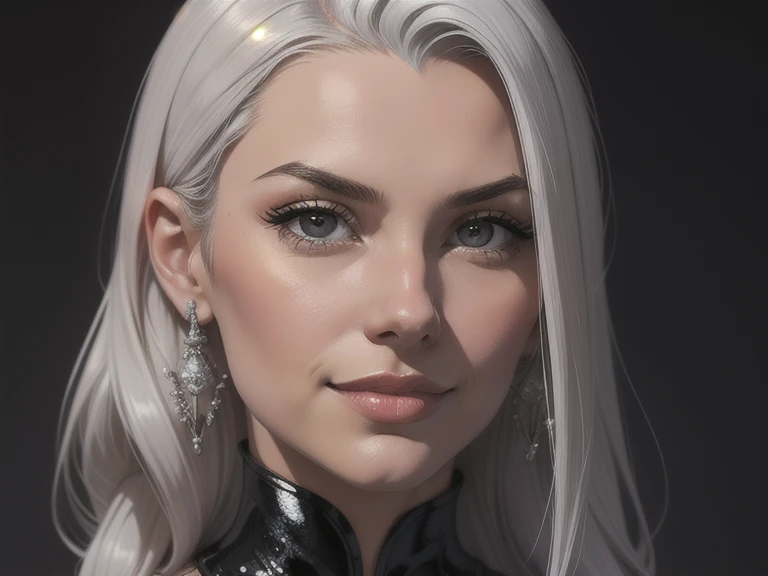 (1girl), solo, ((pale skinned)), (Masterpiece artwork, top-quality, better, offcial art, beautiful and aesthetic, long exposure: 1.2), Smooth Movement, Charming Patterns, adult woman, (((albinism))), a woman with long gray hair,, girl silver hair, long white hair, silver hair girl, com long white hair, curly white hair, messy wavy white hair, perfect white haired girl, silver-haired, flowing white hair, with white hair, ((fully body)), black belt blindfolding