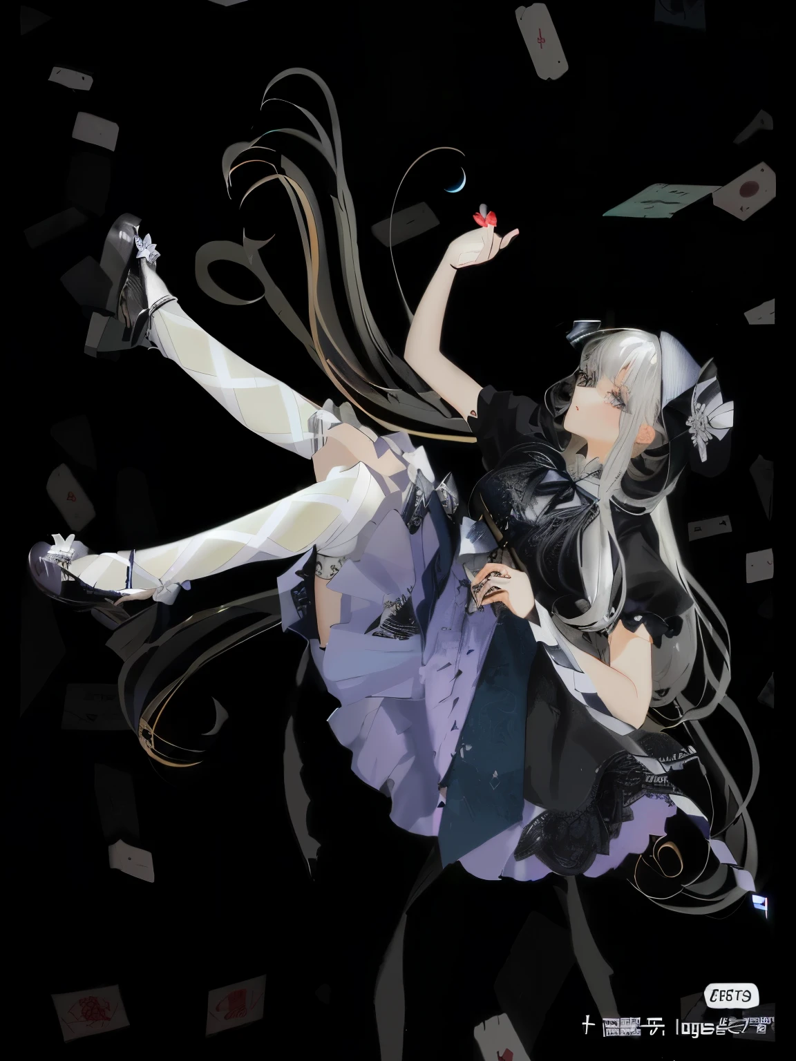 one wearing a skirt、wearing a hat、Arafad image of woman holding magic wand, gothic shoujo anime girl, sh, Anime Girls Cosplay, Dramatic magic floating pose, Misha Aman , anime cosplay, ( ( Misha Aman # ) ), wearing clothes, singing voice, kerli koiv as anime girl, dollfie dream, like alice in wonderland
