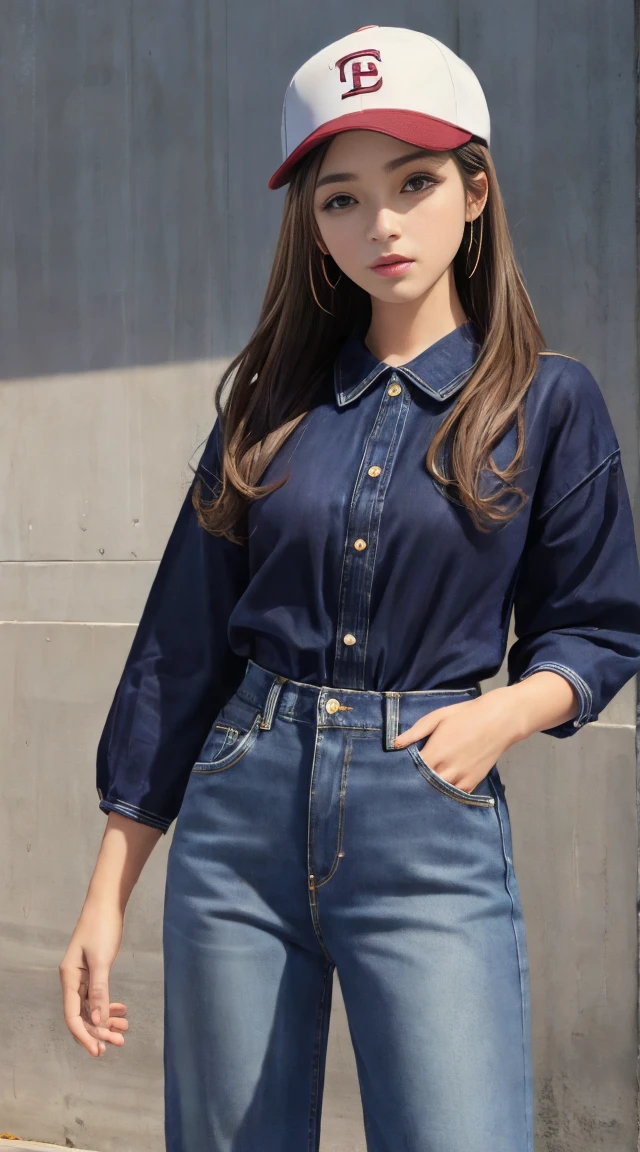 nsfw, (8K、RAW Photos、Highest quality、masterpiece:1.2)、(Realistic、Realistic)、1 Girl、smile、((Collared shirt、skirt、Medium Hair、whole body、View from the front、Looking into the camera))、skirtを捲る、Shooting from below、Panty Focus、(White panties)