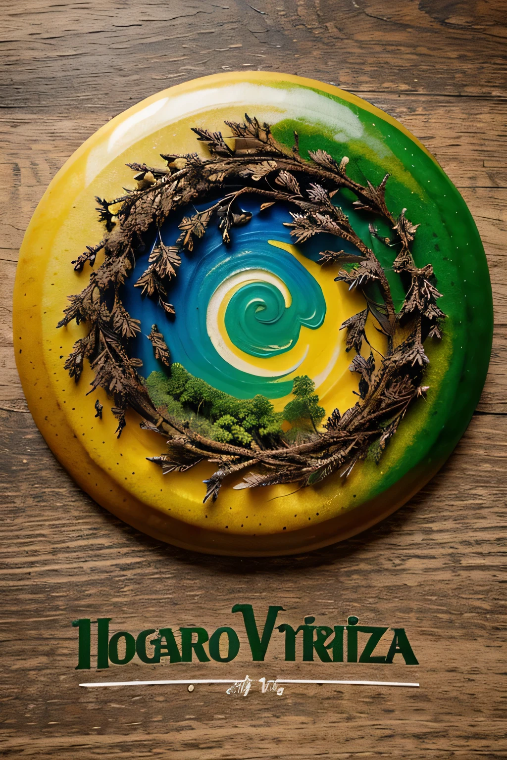 Imagine um logotipo circular que representa um horizonte natural diversificado, estilizado, com montanhas suaves, arborizadas e talvez um pequeno riacho. Utilize uma paleta de cores vibrantes e naturais para transmitir a vitalidade das paisagens. Inclui sutis pinceladas para destacar a ideia de pintura. O texto "Pinturas Vivas da Natureza" pode ser incorporado de forma elegante, perhaps in a calligraphic font to add an artistic touch.
