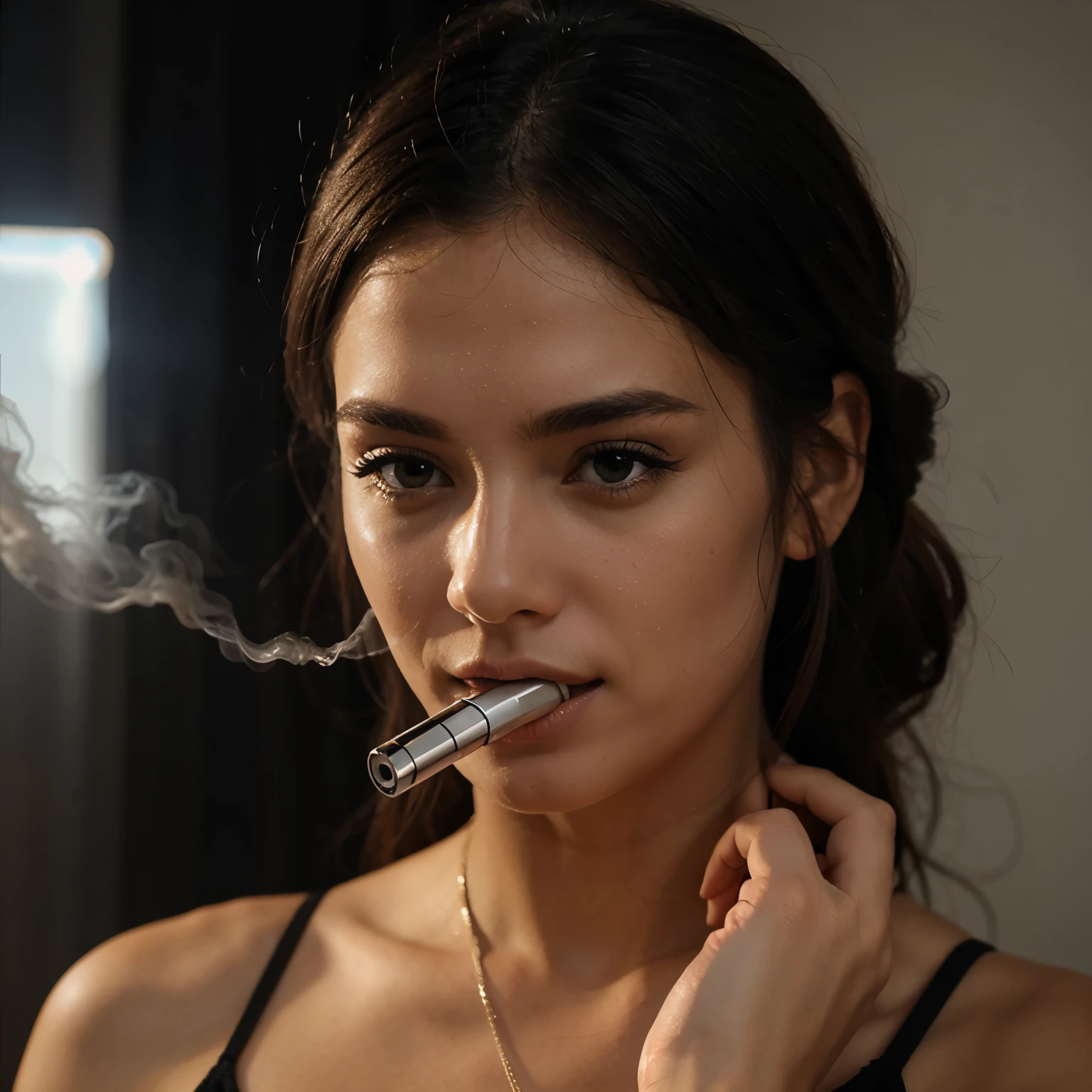 (best quality,4k,ultra-realistic,detailed),Jesus Christ(holding a joint in his right hand,exhaling smoke),Mary(smoking from a bong),sacred atmosphere,vibrant colors,strong lighting,religious art style