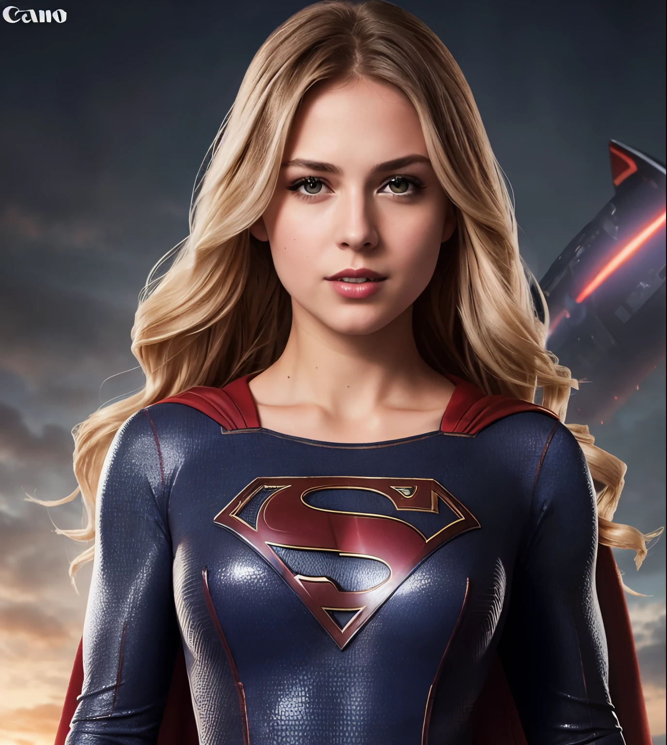 Supergirl costume, Photos of SKS women, ((Detailed face)), ((Canon M50)), ((Award-winning)), (high detail), sharp, 8k, Cinema lighting, soft light, Greg Rutkoski, Popular topics on Artstation, complex, gothic clothing, Victoria's Secret,