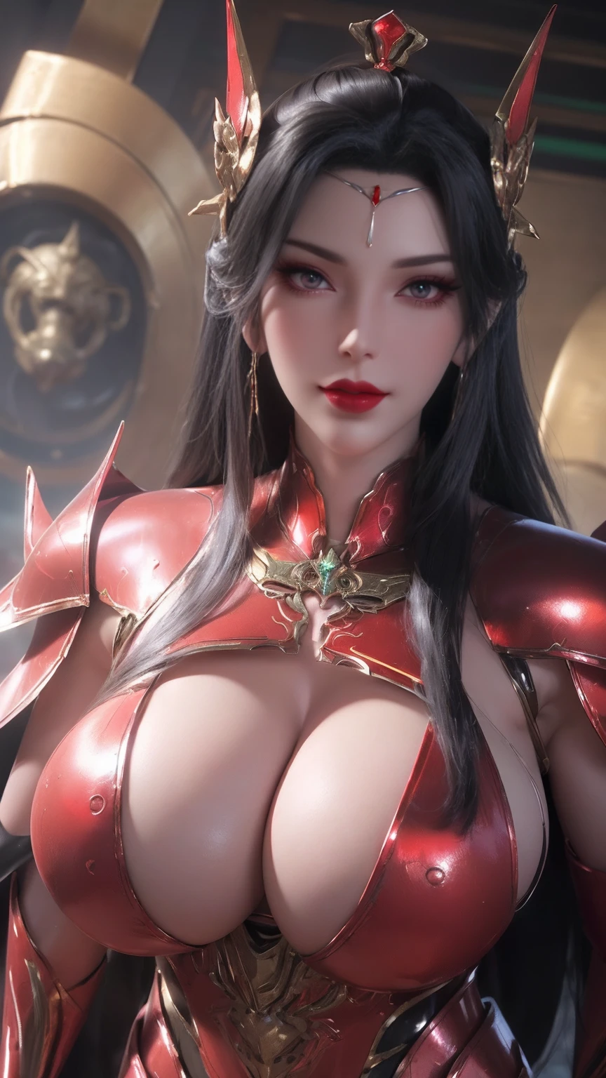 ((NSFW CONTENT:1.8)), ((CLOSE UP UPPER BODY:1.3)),1GIRL,SOLO, ((BEAUTY BLACK HAIR,MECHA PHOENIX HELM:1.1)), (((HUGE FAKE BREASTS,MUSCLE ABS,BIG BUTTOCKS:1.6))), ((CLEAVAGE:1.8)), ((RED SHINY FUTURISTIC MECHA SEXY BROKEN ARMOR:1.6)), (((MUSCULAR BODY SHAPE,SHINY SKIN:1.5))), (LOOKING AT VIEWER:1.6), (FEMALE FOCUS:0.8), (HALLROOM OF FUTURISTIC SPACE STATION:1), (BRIGHT LIGHT WHITE_ROOM:1.3), HYPER TEXTURE, (4X MSAA), ((UNREAL ENGINE 5 RENDER)), PHYSICALLY-BASED RENDERING, ULTRA HIGHT DEFINITION, 16K, 1080P.