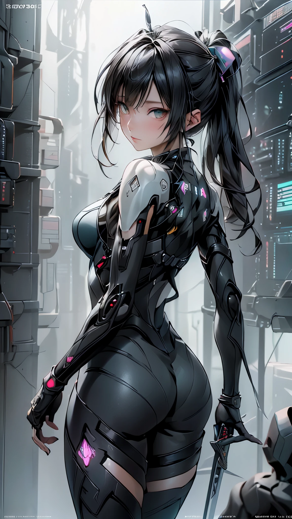 ((highest quality)), ((masterpiece)), (detailed:1.4), 。.。.。.3D, beautiful cyberpunk woman image,nffsw(high dynamic range),ray tracing,NVIDIA RTX,super resolution,unreal 5,Scattered beneath the surface,PBR texturing,post processing,anisotropic filtering,Depth of bounds written,maximum clarity and sharpness,multilayer texture,Albedo and specular maps,surface shading,Accurate simulation of light-matter interactions,perfect proportions,octane rendering,two-tone lighting,wide aperture,Low ISO、White balance、Rule of thirds、8K students、((Holding a sword in your hand))(((Look back and look back)))