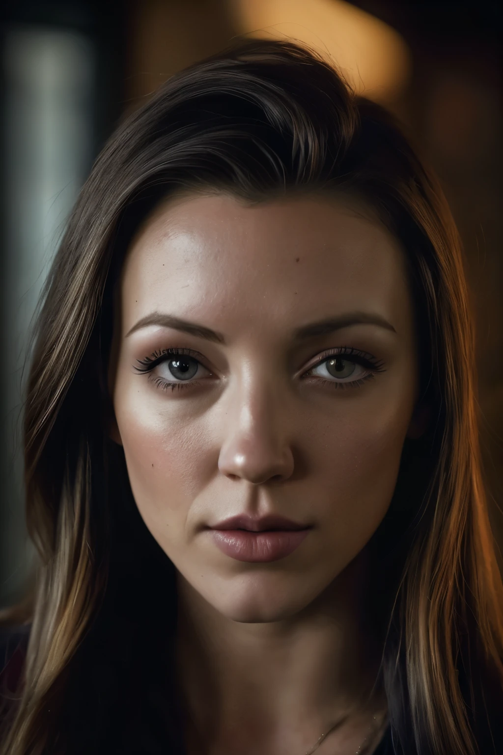 (close-up, editorial photograph of a 21 year old Katie Cassidy), (highly detailed face:1.4) (smile:0.7) (background inside dark, moody, private study:1.3) POV, by lee jeffries, nikon d850, film stock photograph ,4 kodak portra 400 ,camera f1.6 lens ,rich colors ,hyper realistic ,lifelike texture, dramatic lighting , cinestill 800,