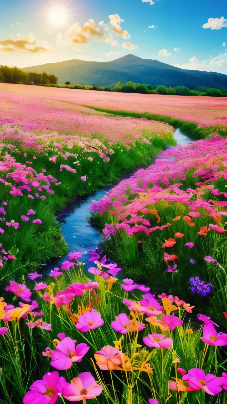 (best quality,4k,8k,highres,masterpiece:1.2),ultra-detailed,(realistic,photorealistic,photo-realistic:1.37),colorful,cheerful,spring theme,blooming flowers,butterflies,fresh green grass,sunshine,light breeze,playful,filled with joy,refreshing,phone wallpaper