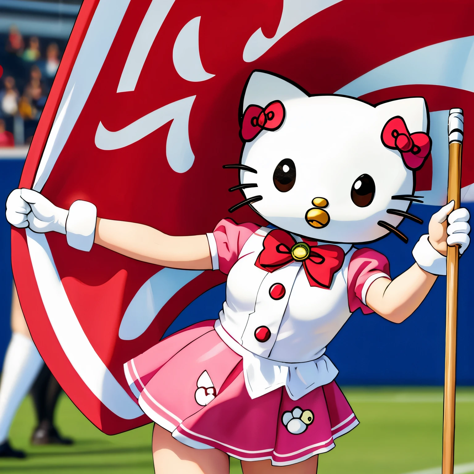 Hello kitty in Colorguard