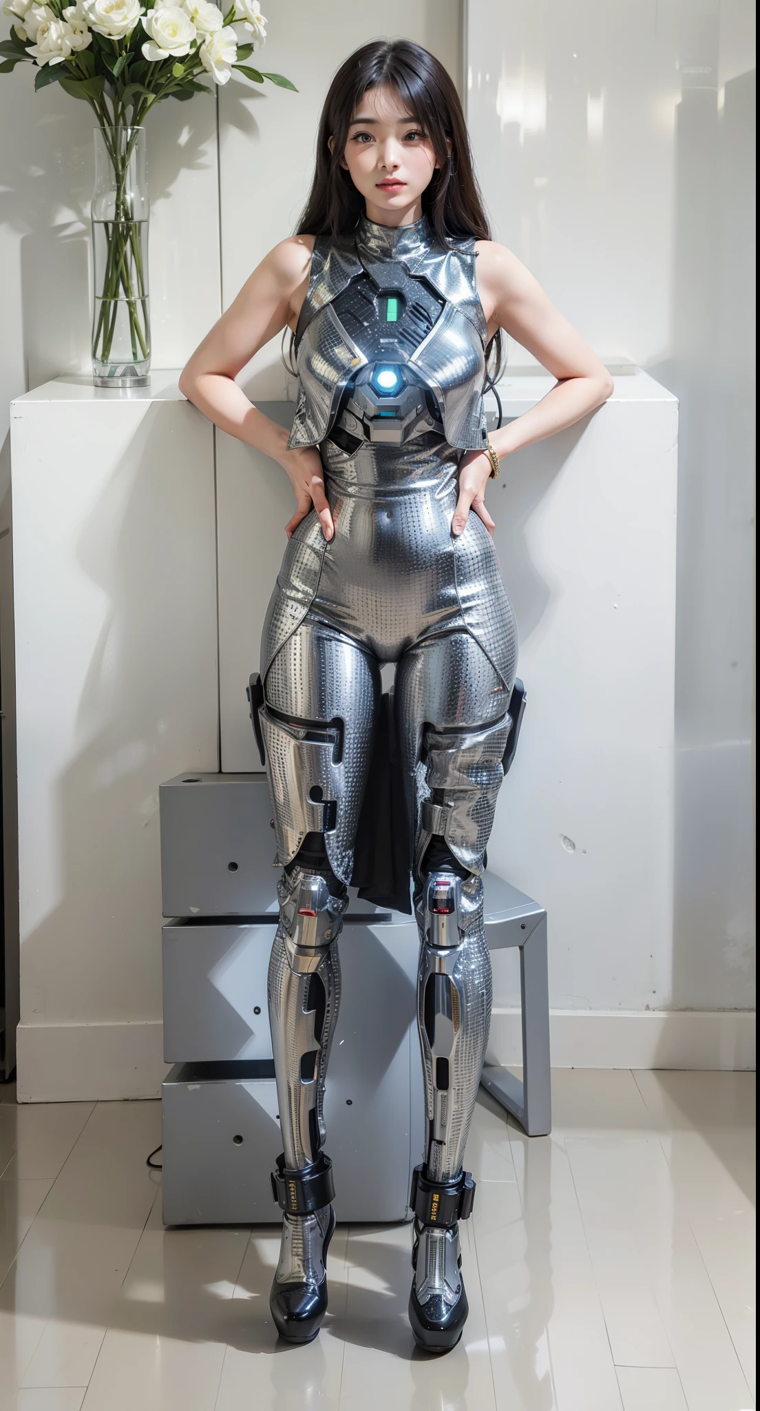 best quality,gold jewelry,Fairy skin,(Every time :1.2),Everlasting,super detailed,actual,high quality,light lighting,Ray tracing,ultra high definition,upper part of body, Future Iron Man mecha，shooting，battery，Launching equipment，Large-caliber artillery，Ros Tran 8K，Mecha Cyber Armored Tank Girl,Wearing a cyberpunk stamina helmet，Wearing a glowing space helmet，High-tech motorcycle helmet，There is a breathing light on the body，The armor of the future shines，Armed electromagnetic gun，Mecha style，