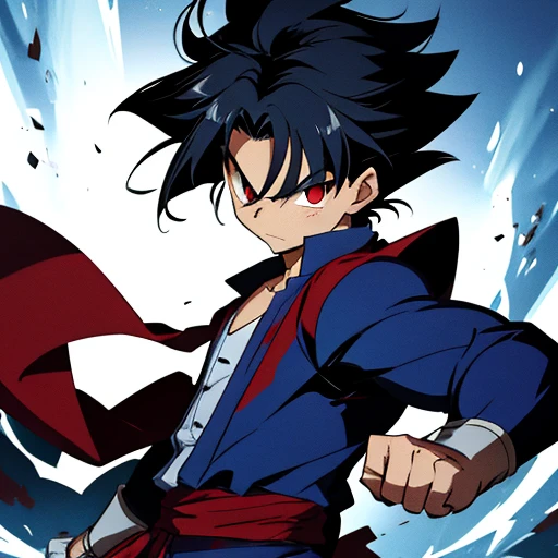 highest quality digital art, Stunning art, wallpaper 4k,8k,64k, HD, unparalleled masterpiece, cinematic, epic, 1boy, takeuchi takashi, beast Gohan, black hair, beast Gohan hair,red eyes,BREAK, dynamic lighting, line sketch