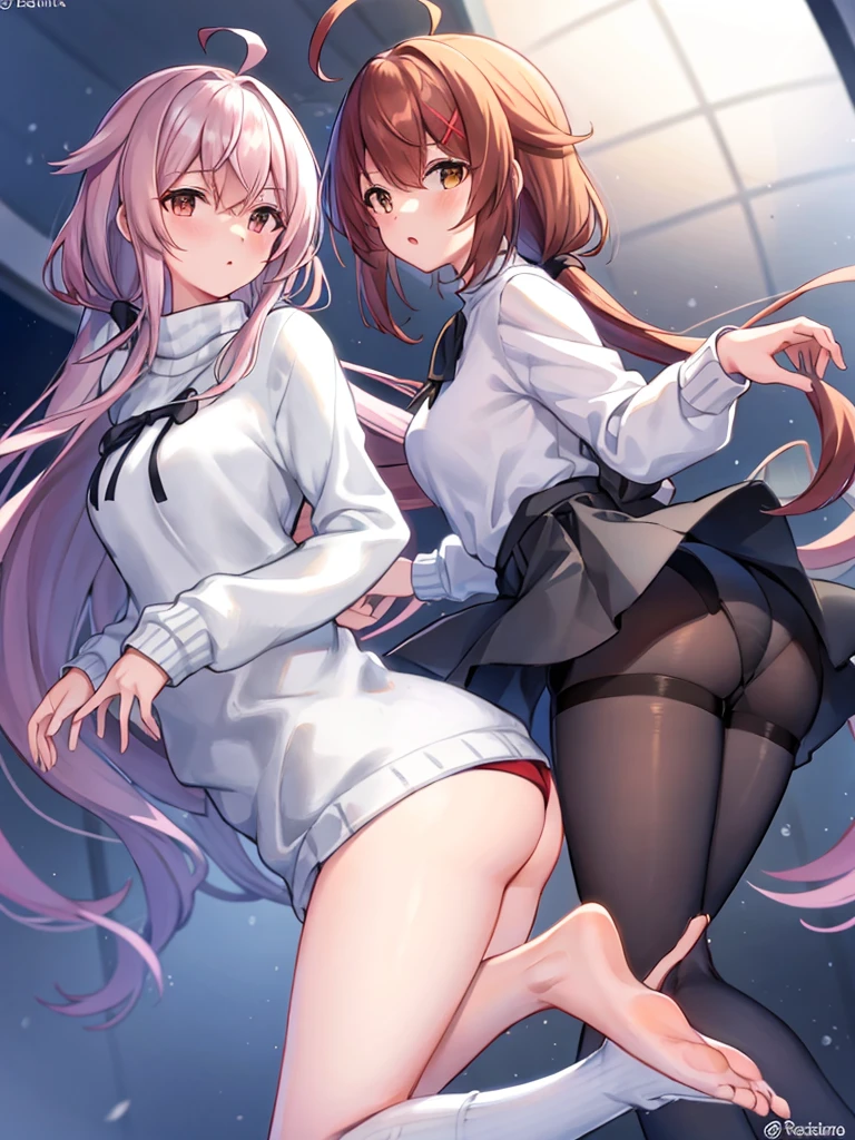 Kantai_hanami collection_(Kancolle) 1 chica ahoge alternativa_Ropa de disfraces_tirar gris_Pelo gris_pelo hasta los muslos_cinta no_bragas de una hora_dibujo_reto cola de caballo acanalada_short sweater ribbon_mechones de pelo simples_background single sweater sweater_tirar de los muslos twitter_Nombre de usuario blanco_fondo blanco_cinta amarilla_ojos, Manos perfectas, Dedos finos, erotically cute, Obra maestra, piel hermosa x4, dynamic lighting, sombras borrosas x2, Obra maestra, La mejor calidad, Altas Resoluciones, absurdos, Enfoque de, from the rear, desde abajo, Fisheye, bragas, Pantyshot, Falda ascendente, Vista desde abajo, mirando desde los pies, de abajo hacia arriba, de perfil