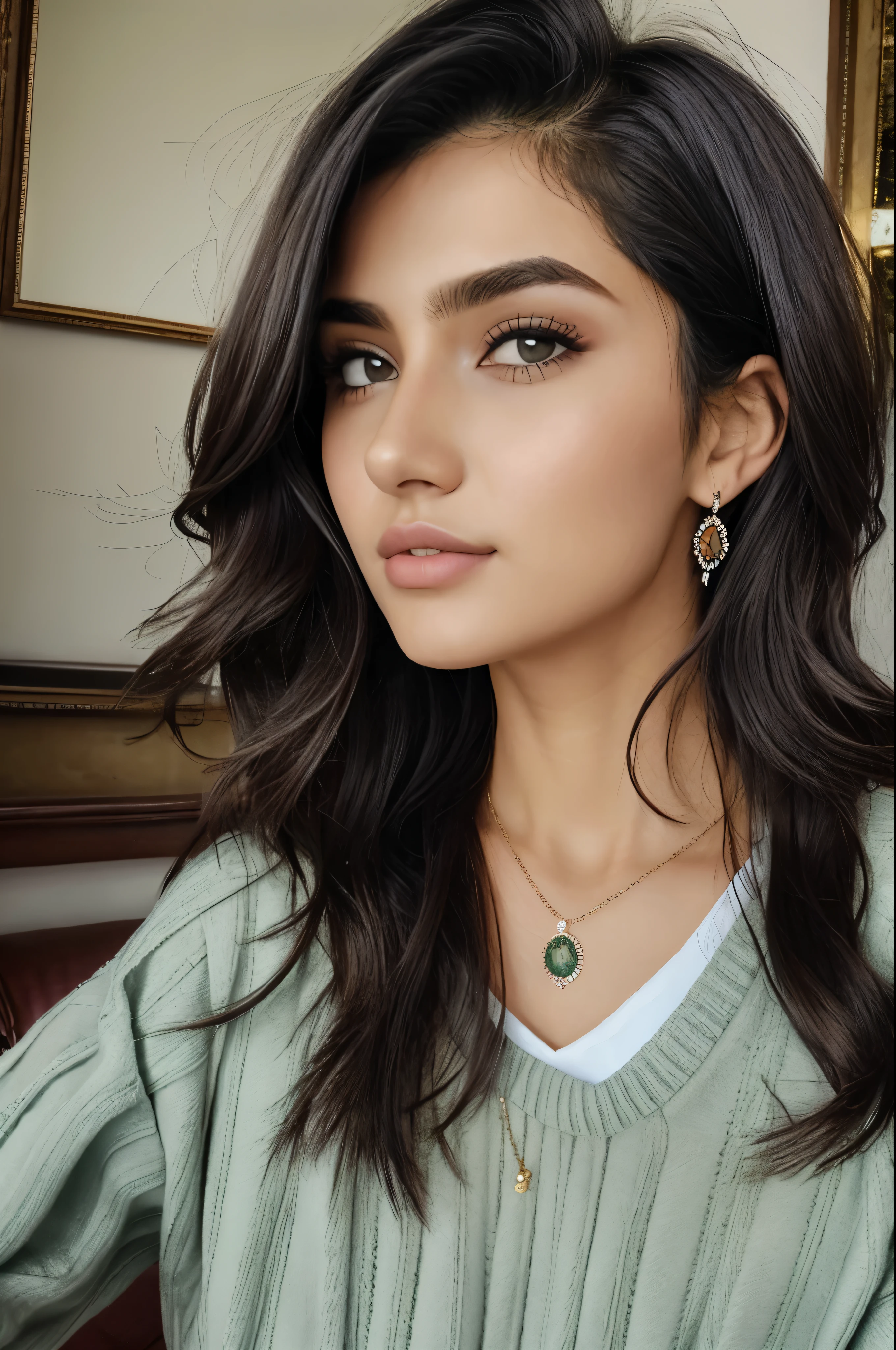 1 garota em, 19 anos, Sozinho, Cabelo longo, Seios colossais, olhando para o espectador, cabelos loiros, Ombros nus, olhos castanhos, jewelry, corpo todo, um colar, fora dos ombros, Sweaters, realista, Uma sexy