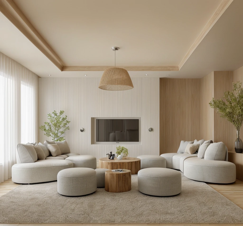 (ultra-detailed, masterpiece, best quality) scandinavian livingroom interrior design, 