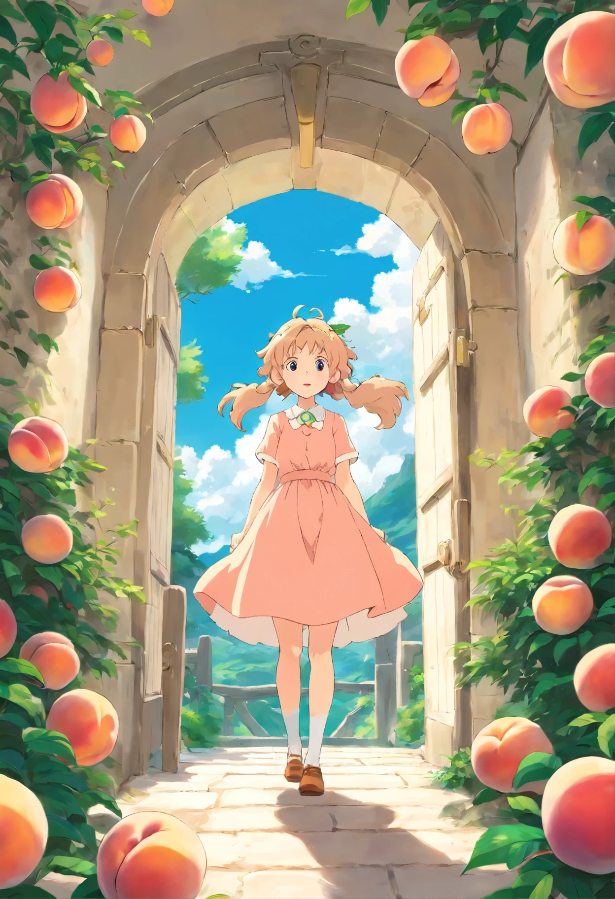 peach、No person、background white