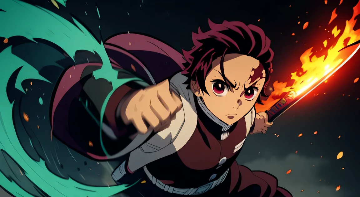 High resolution, Anime Art Wallpapers 8K, great composition, Fight, Anime character with sword on fire and water background, mist, Cute guy in Demon slayer art, Demon slayer Art Style, demon slayer louis fan art, terrible anime 8k, Demon slayer, Anime Original Animation, 4 K Manga Wallpapers, kimetsu no yaiba, anime wallpaper, super transparent, Super detailed, really beautiful, Spectacular anime artwork, Anime Art Wallpapers 8K, Local art