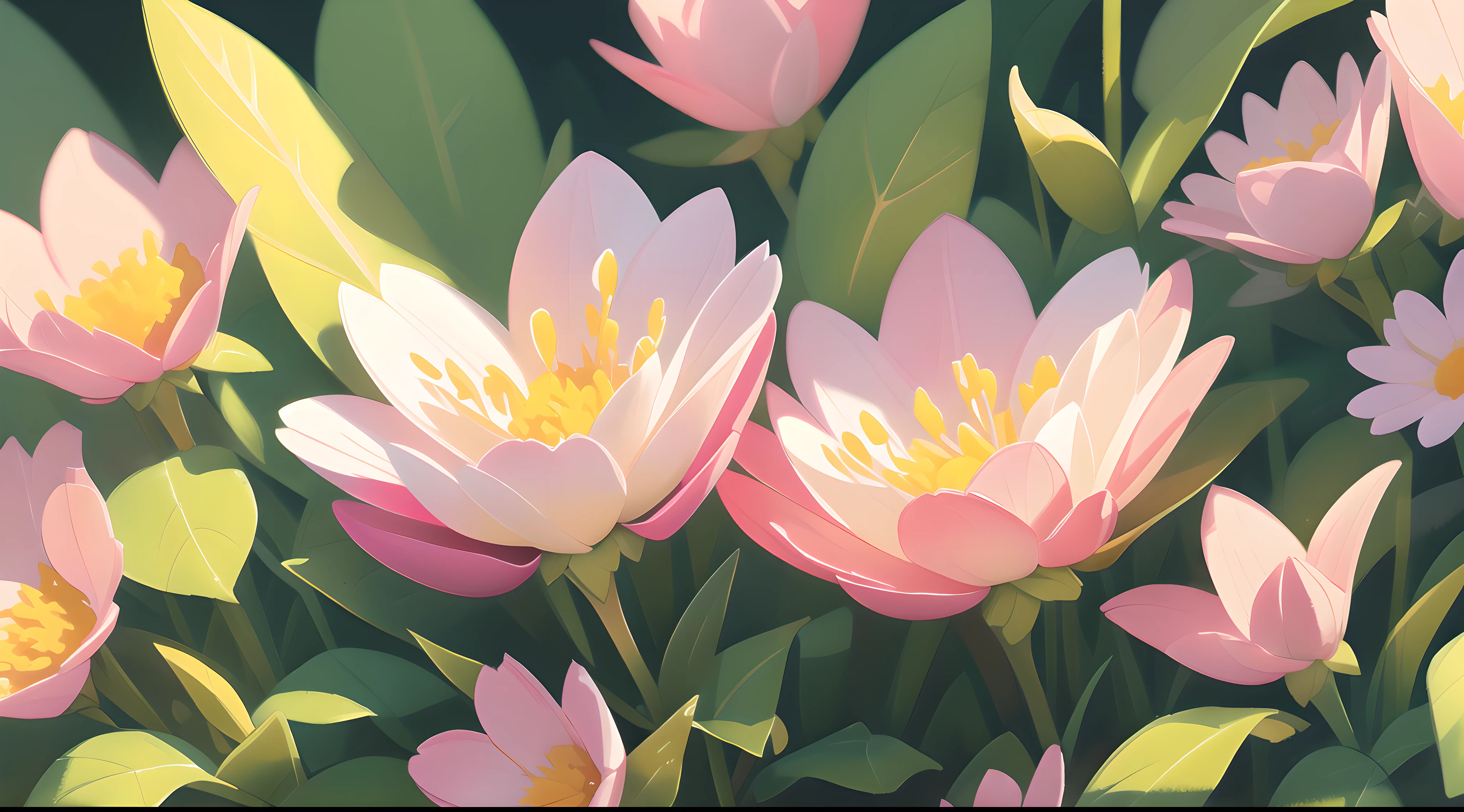 Mehdi de Cooper (mehdi decuyper) A beautiful watercolor pastel painting of flowers created by, Close up details with soft focus, perfect light and tone, with bright、Vibrant color palette, Popular Trends in Watercolor Art Stations, Surreal, The art of math, Soft brushstrokes, And a touch of magic.