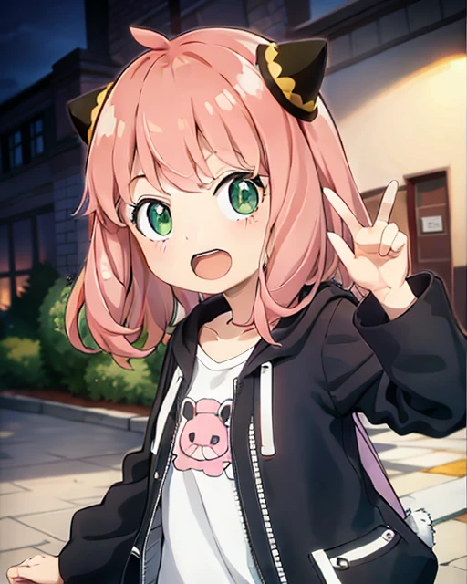 (1 girl:0.993), (animal ears:0.824), (d::0.545), (open your mouth:0.944), (Panda ears:0.878), (parody:0.655), (pink hair:0.728), (short hair:0.733), (alone:0.972), (I opened my eyes:0.563),whole body,