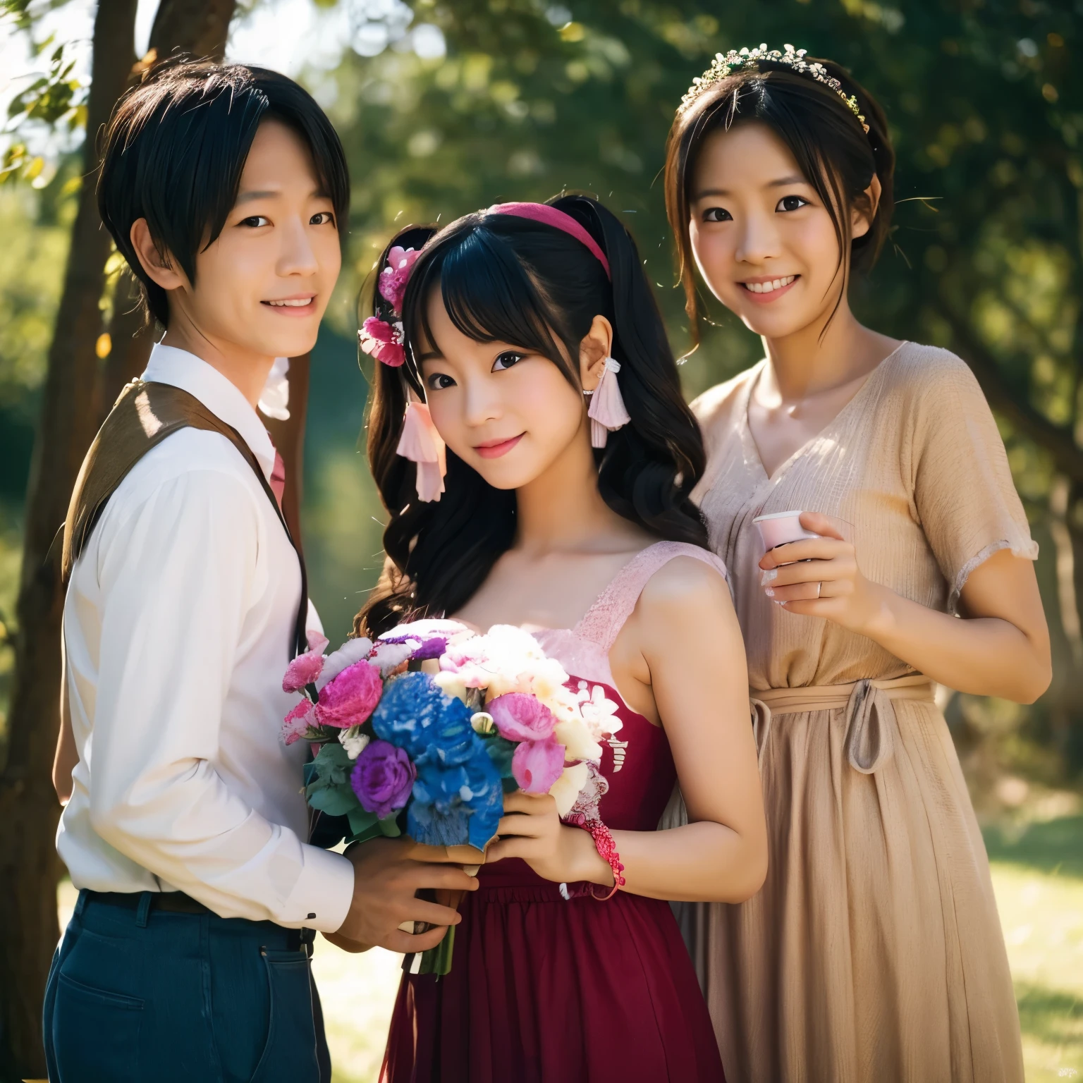 Create uzui tengen as a girl and add his wifes as boys