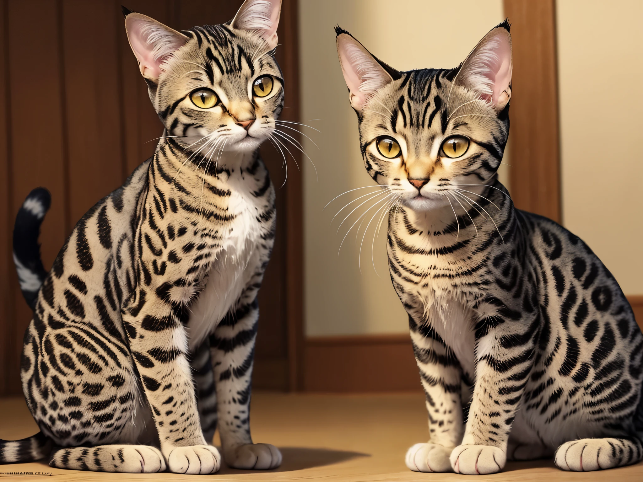 The Egyptian Mau is a small to medium-sized short-haired cat breed. They are one of the few naturally spotted breeds of domesticated cat. The spots of the Mau occur on only the tips of the hairs of its coat. It is considered a rare breed.