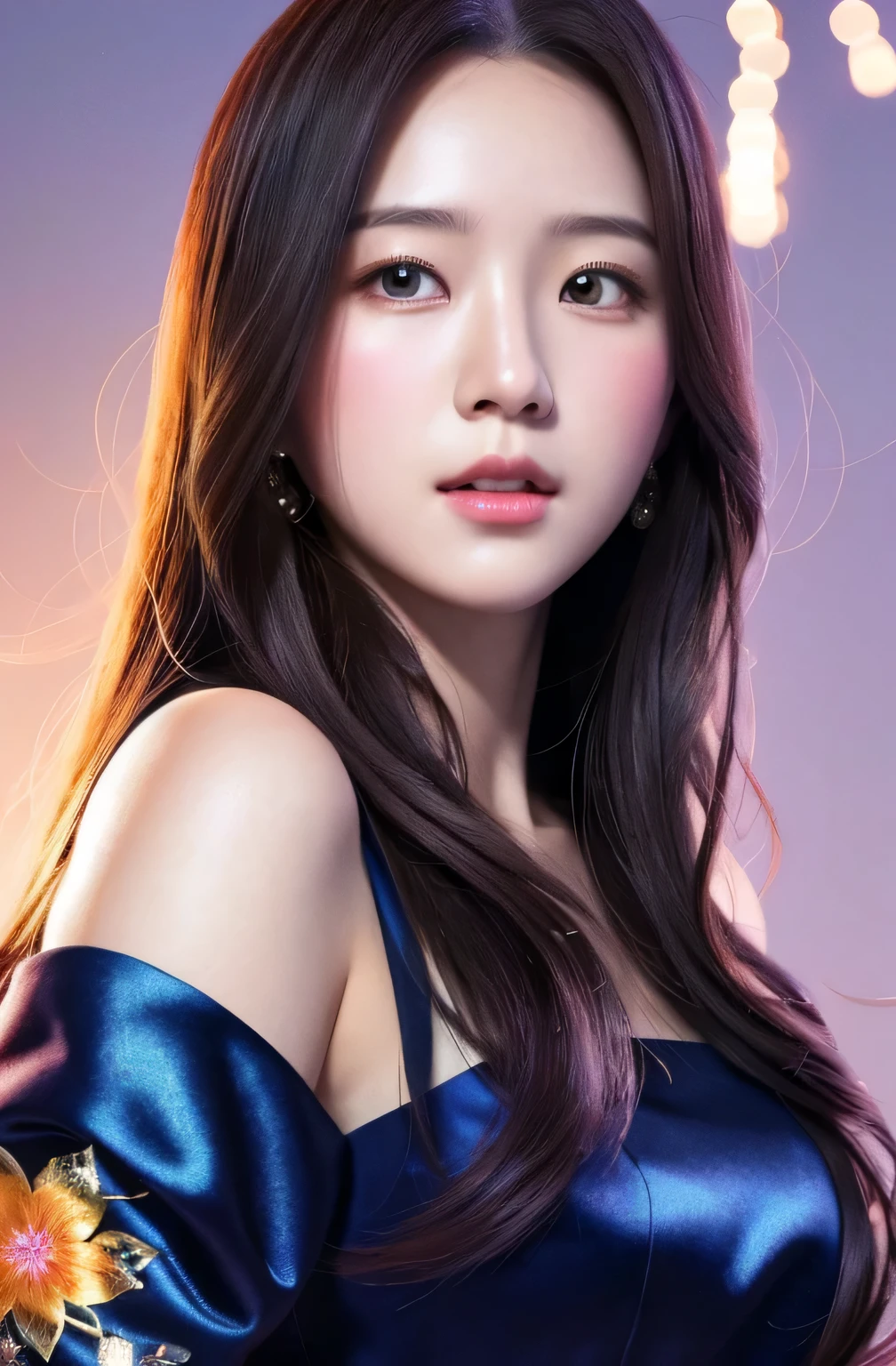 Solo,1 gilr, hanabi, from mobile legend, (hyperrealistic), (high resolution), (8K), (extremely detailed), (best illustration), (beautiful detailed eyes), (best quality), (ultra-detailed), (masterpiece), ( wallpaper), (detailed face)