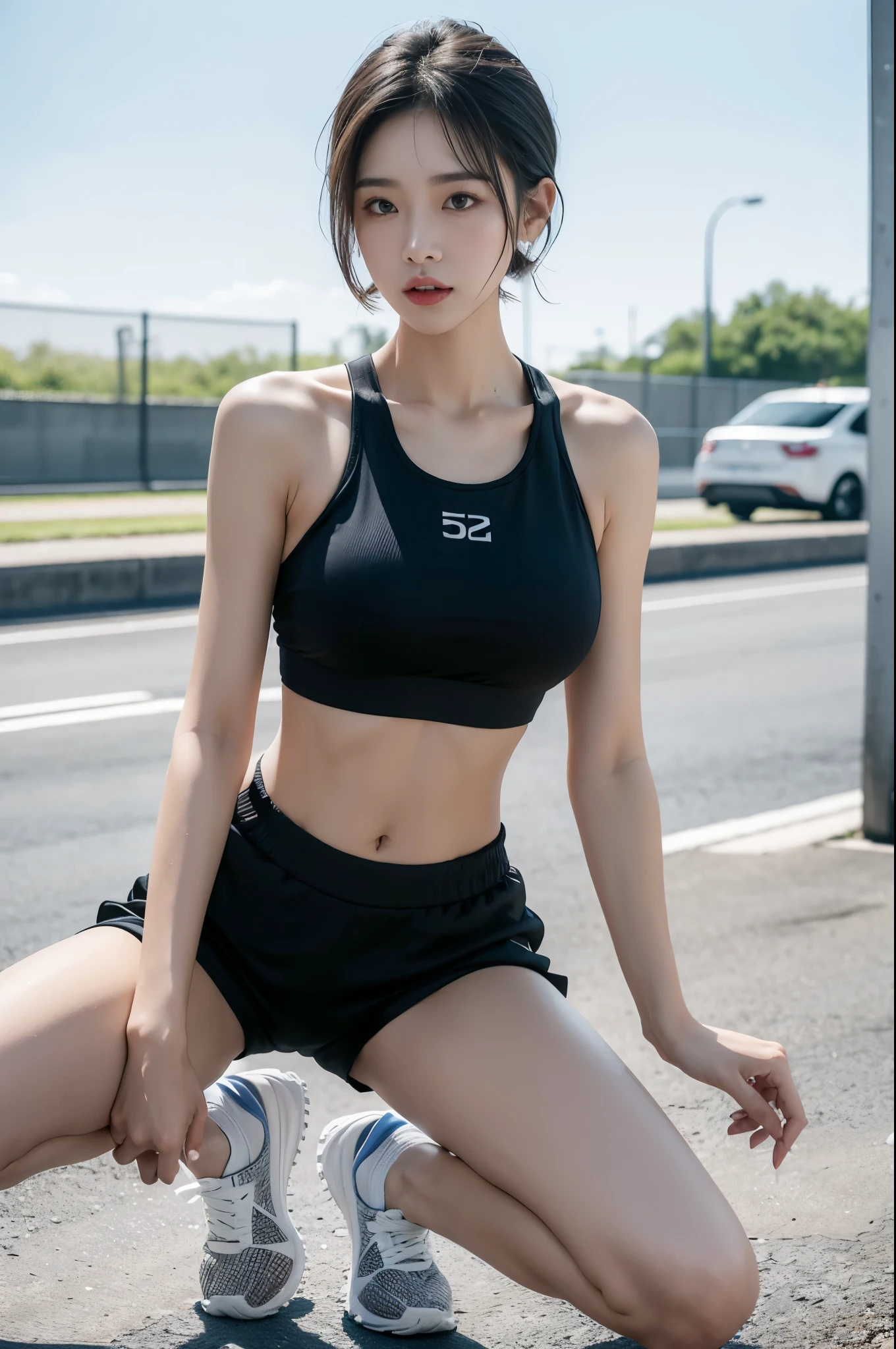 (8K、ultra high resolution、highest quality、masterpiece、realistic、ultra high resolution:1.2)、High-definition RAW color photo、professional photos、 (whole body:0.8)、(realistic、photo realistic、motion blur:1.2)、(Must have big breasts、pretty big breasts、Always hide all breasts、toned body:1.2)、((Always colorful and very shiny mountain bike racing uniform、A female cyclist who always straddles a Dildo dynamically、(straddle the dildo、insert white dildo in pussy):1.3))(Bright colors、vivid lighting、scenic downtown:1.2)(draw diagonally from below、natural skin texture、fine skin、hyper realism、intricate details、Depth of the bounds written、adult woman、(masterpiece、highest quality、high detail))、Definitely ahegao、eyes are out of focus、Big eyes、Clear double eyelids、perfect face、small face、Helmet(look at the viewer、eye highlights、lip glosust have short black bob)