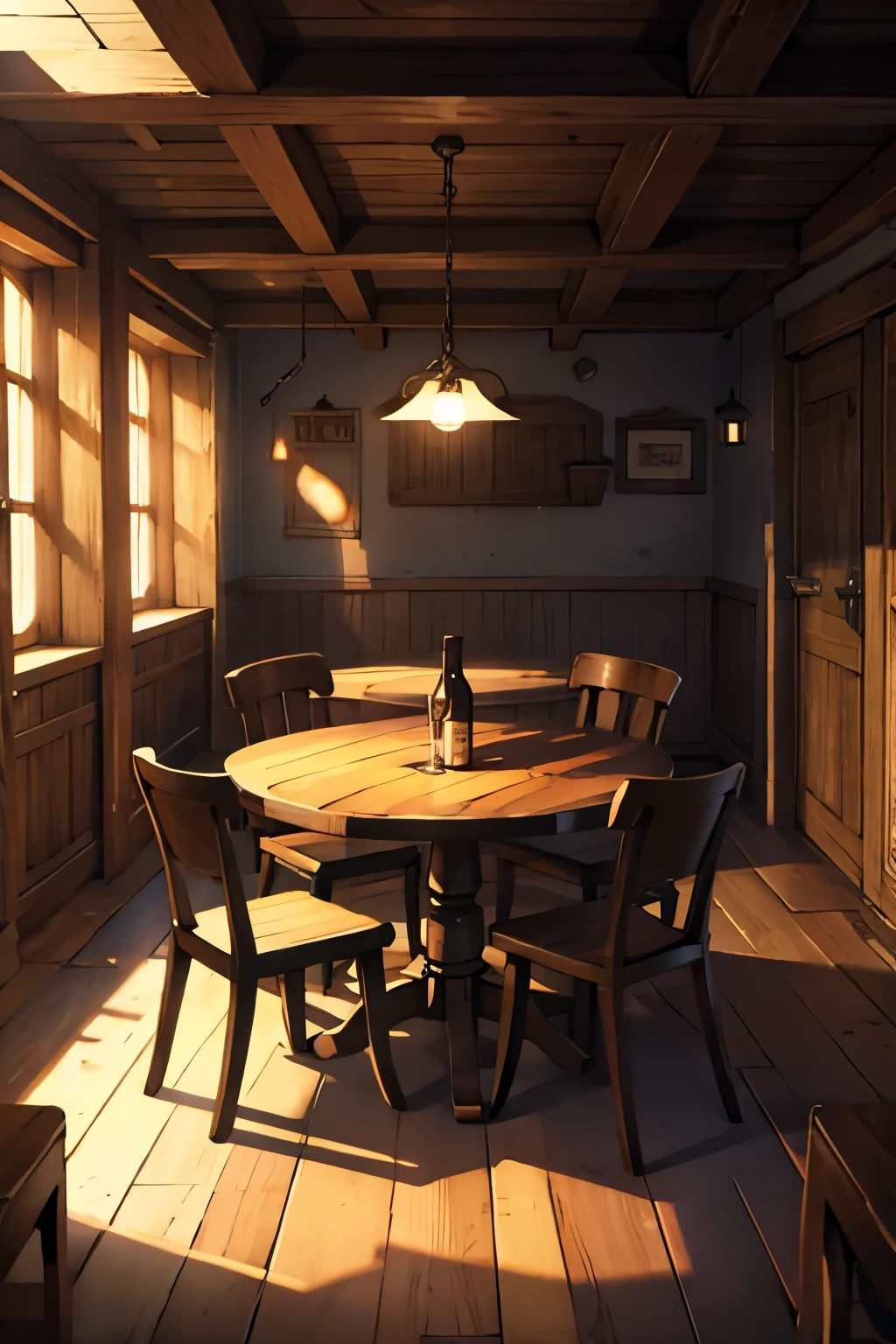 an empty tavern