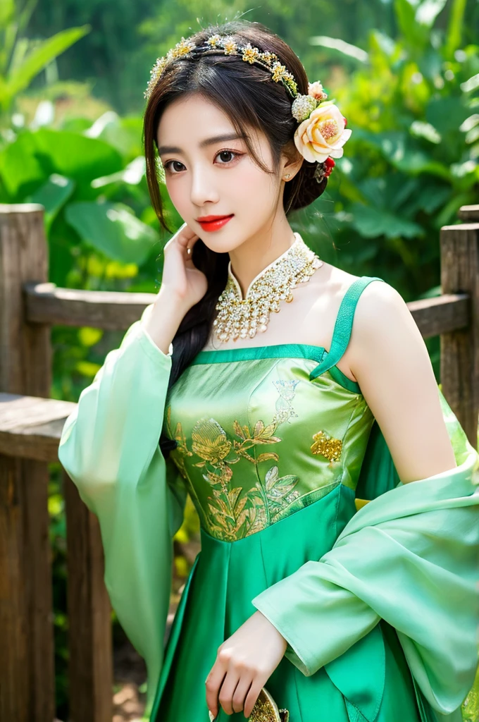 RAW, Best quality, high resolution, masterpiece: 1.3), beautiful Arabian woman, Masterpiece, rain, perfect wet soaked body, wet clothes, (huge breasts:1.3), cleavage cutout, open breast, black chignon hair, open stand, realistic, dark hairy pussy, Soft smile, thick thighs, she is about 20 years old, pale white skin, wearing a sexy red sarong short dress, ((whole body)) turning away facial at viewer, closeup, heavy mountains, misty, fog, woman standing in the waterfall,