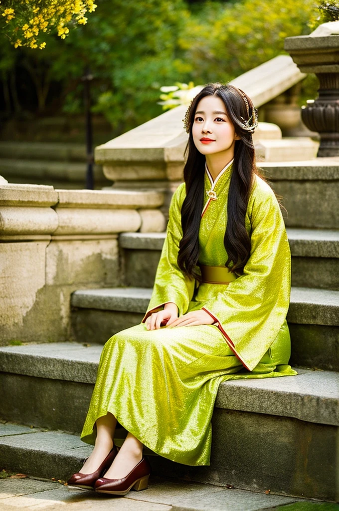 Time flies, fleeting. And in this rapidly changing world, we are fortunate to witness a journey of time. A group of beautiful photos captured a young woman in ancient Chinese clothes, with long hair shawl and green and yellow Chinese clothes, sitting on the ancient steps. This picture is filled with the atmosphere of ancient culture, as if let us cross into a long history. The image of the woman is both noble and elegant, like a flower in the long history, exudes poetic and tranquil beauty. The charm of this group of portraits stems from the deep understanding of classical beauty and the cherishment of traditional culture. The photographer used low-angle shooting techniques to skillfully capture the moment of the woman sitting on the steps, adding a solemn and vivid atmosphere to the whole picture. Each photo is like an ancient picture, outlining the beauty of Chinese clothing, but also showing the profound connotation of traditional culture. The woman dressed in green and yellow Chinese clothes is like a fairy through time, her ancient dress train is flowing with a touch of green and gold, like an ancient tapestry. Skirt drooping, gently brushing, outlining the graceful posture of a woman, like a flower fairy of the ancient court, dignified and luxurious. On this ancient step, she sits dignified and her eyes are deep, just like a picture of a beautiful woman in a historical picture. Through the low-angle shooting, the photographer makes the picture more dignified and highlights the noble image of the woman. Women's long hair shawl, like a waterfall down to the waist, black hair in the ancient clothing against the more beautiful. Through the drop of her hair, you can see that the woman lowered her head slightly, as if in deep thought. This mysterious and profound [...]