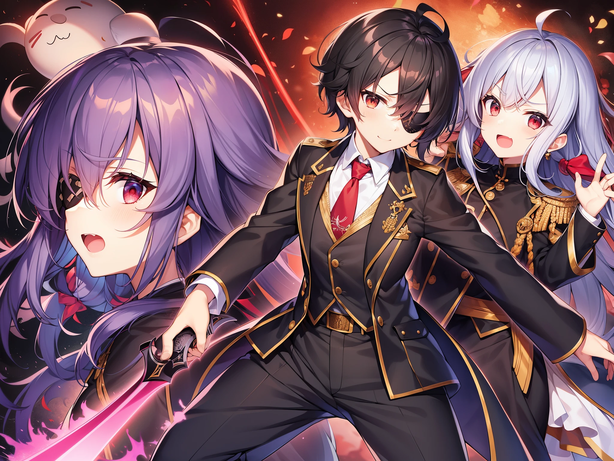 The strongest in the world in a mundane profession、Hajime Nagumo、gray hair、short hair、red eyes、eyepatch、black clothes、black jacket、black pants、black shoes、red aura、Ferocious smile、full metal jacket、Sergeant Hartman、gung ho、foul-mouthed demon instructor、返事はどうしたpeeどもが、Sir,Yes,Sir、I can't hear you! You guys often joked about it being a war.! After all,〝pee〟A gathering of!?、Sir,No,Sir!、If you say different、Prove it! Not a small fry、play king!!、gung ho!gung ho!gung ho!、With the blade of revenge and will you sharpen、Kill all those who get in your way!、Behead! Behead! Behead!、I will set the table, but、You are the main character.! Forgive me for half the time! I understand.!、Aye,aye,Sir!!!、Good! Keep your spirits up! New Hauria tribe、122 people...、I'll take down the imperial castle.!、YAHAAAAAAAAAAAAAA!!!!