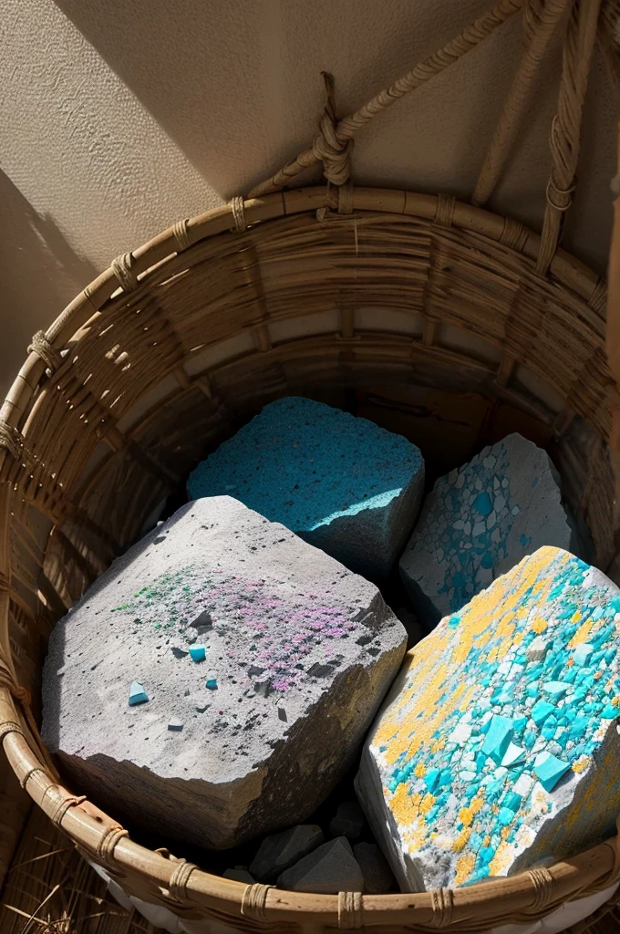 rocas amontonas de muchos colores
