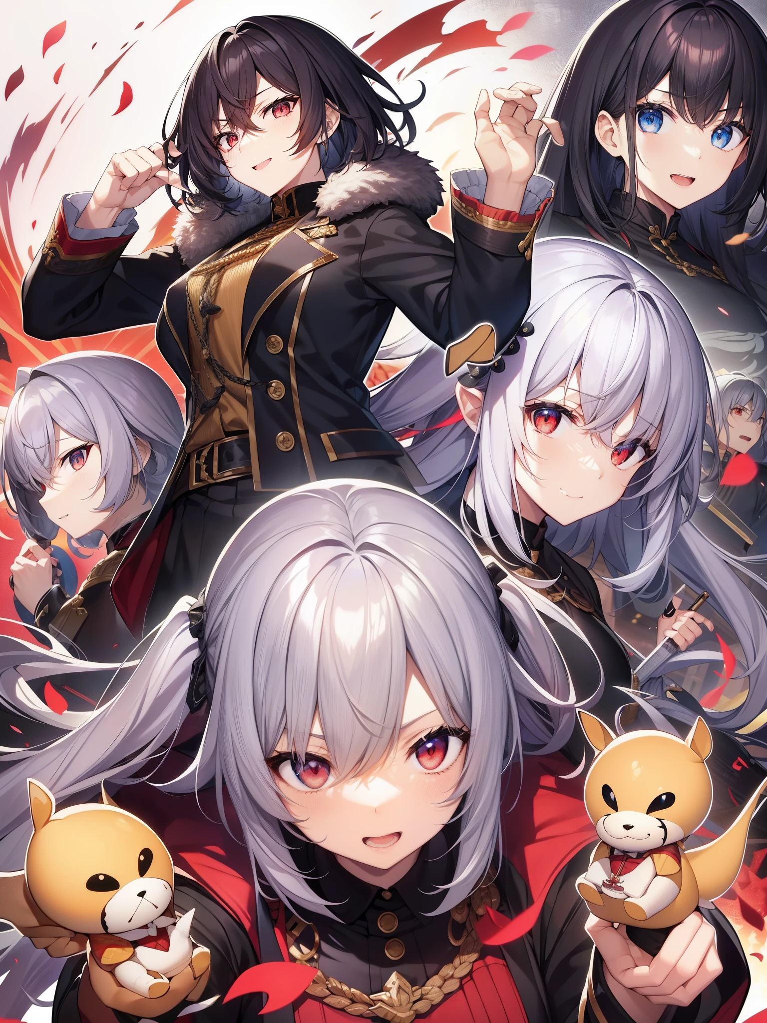 The strongest in the world in a mundane profession、Hajime Nagumo、gray hair、short hair、red eyes、eyepatch、black clothes、black jacket、black pants、black shoes、red aura、Ferocious smile、full metal jacket、Sergeant Hartman、gung ho、foul-mouthed demon instructor、返事はどうしたpeeどもが、Sir,Yes,Sir、I can't hear you! You guys often joked about it being a war.! After all,〝pee〟A gathering of!?、Sir,No,Sir!、If you say different、Prove it! Not a small fry、play king!!、gung ho!gung ho!gung ho!、With the blade of revenge and will you sharpen、Kill all those who get in your way!、Behead! Behead! Behead!、I will set the table, but、You are the main character.! Forgive me for half the time! I understand.!、Aye,aye,Sir!!!、Good! Keep your spirits up! New Hauria tribe、122 people...、I'll take down the imperial castle.!、YAHAAAAAAAAAAAAAA!!!!