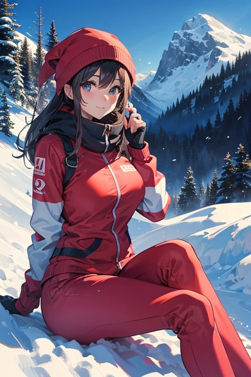 ski wear、beautiful mature woman、meaty、Glamour、Landscape
