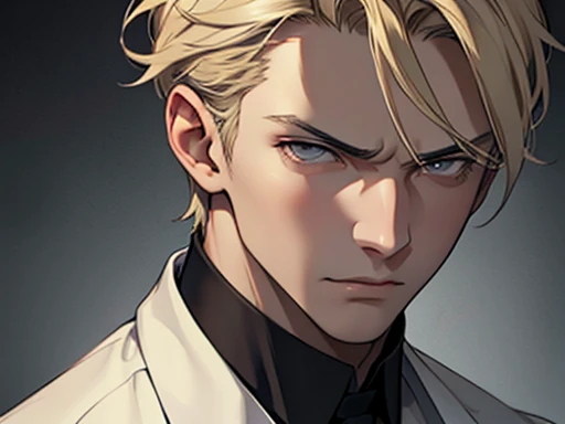 2 people, father and son, son is a 14 years old, (Best quality at best, A high resolution), (detailed, Be expressive, aesthetic), blond hair, gray eyes, elegant, Serious mood, clear eyes