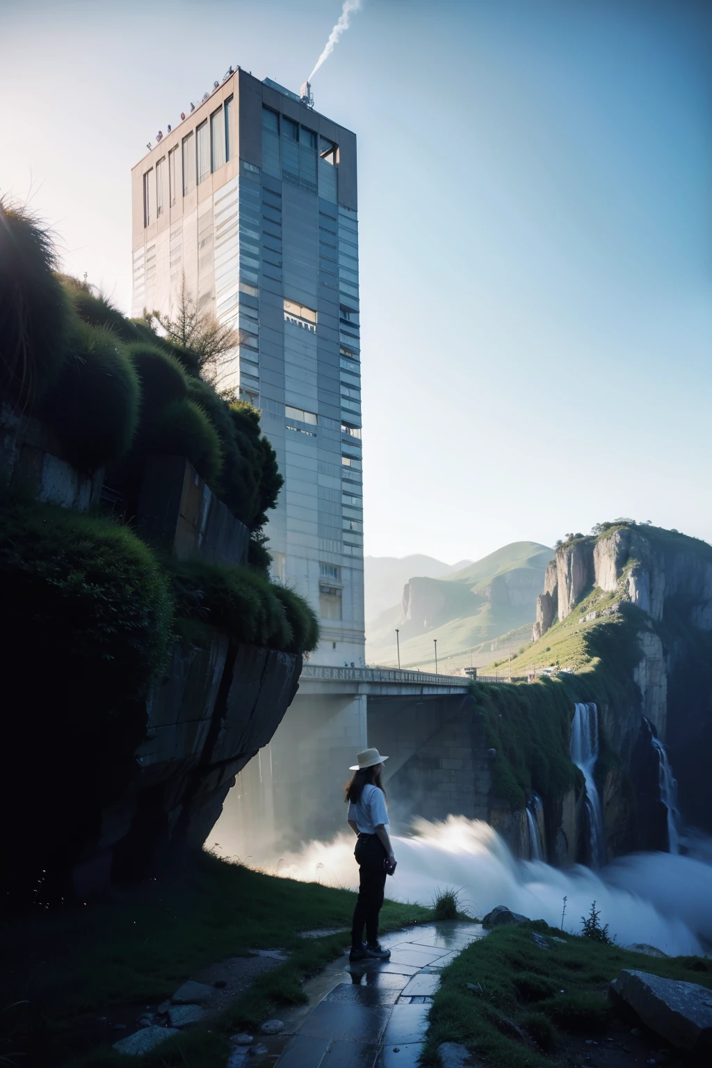 abstract landscape illustration,push boundaries,Explore the possibilities,Bravely break the situation,Break through difficulties,Show a new look