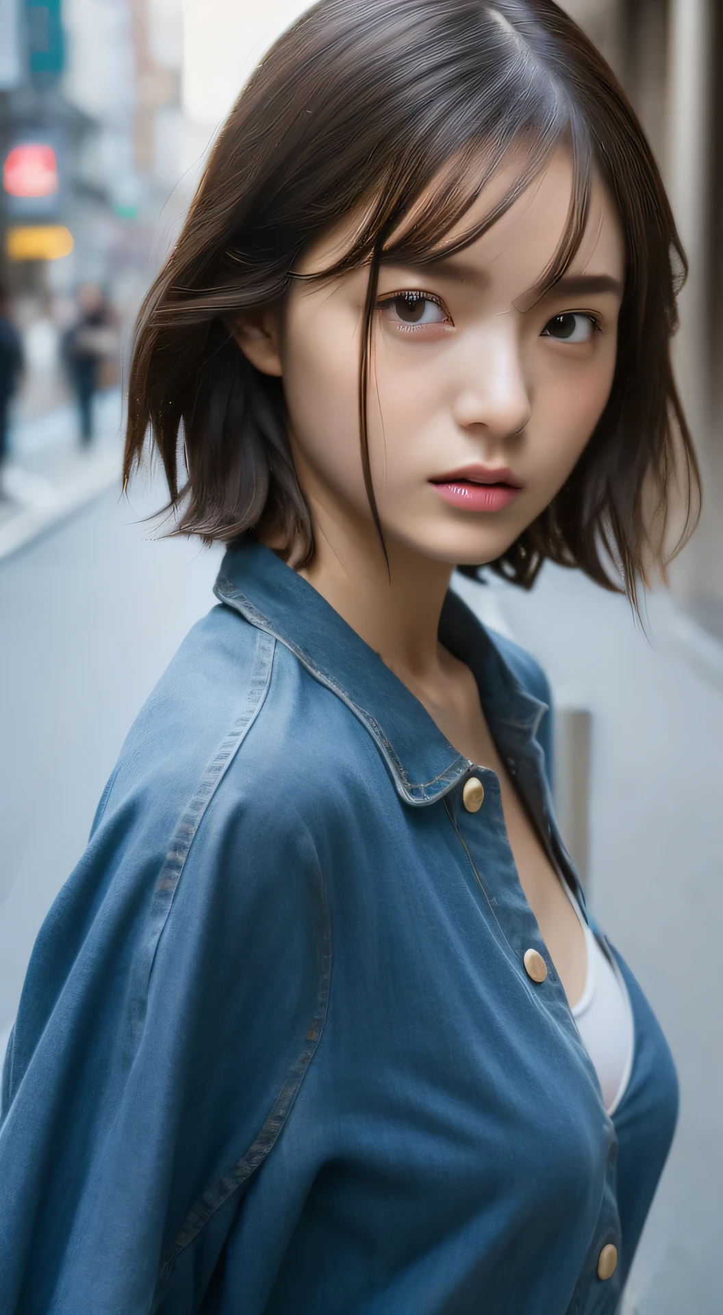 white camisole、beautiful body line、beautiful skin