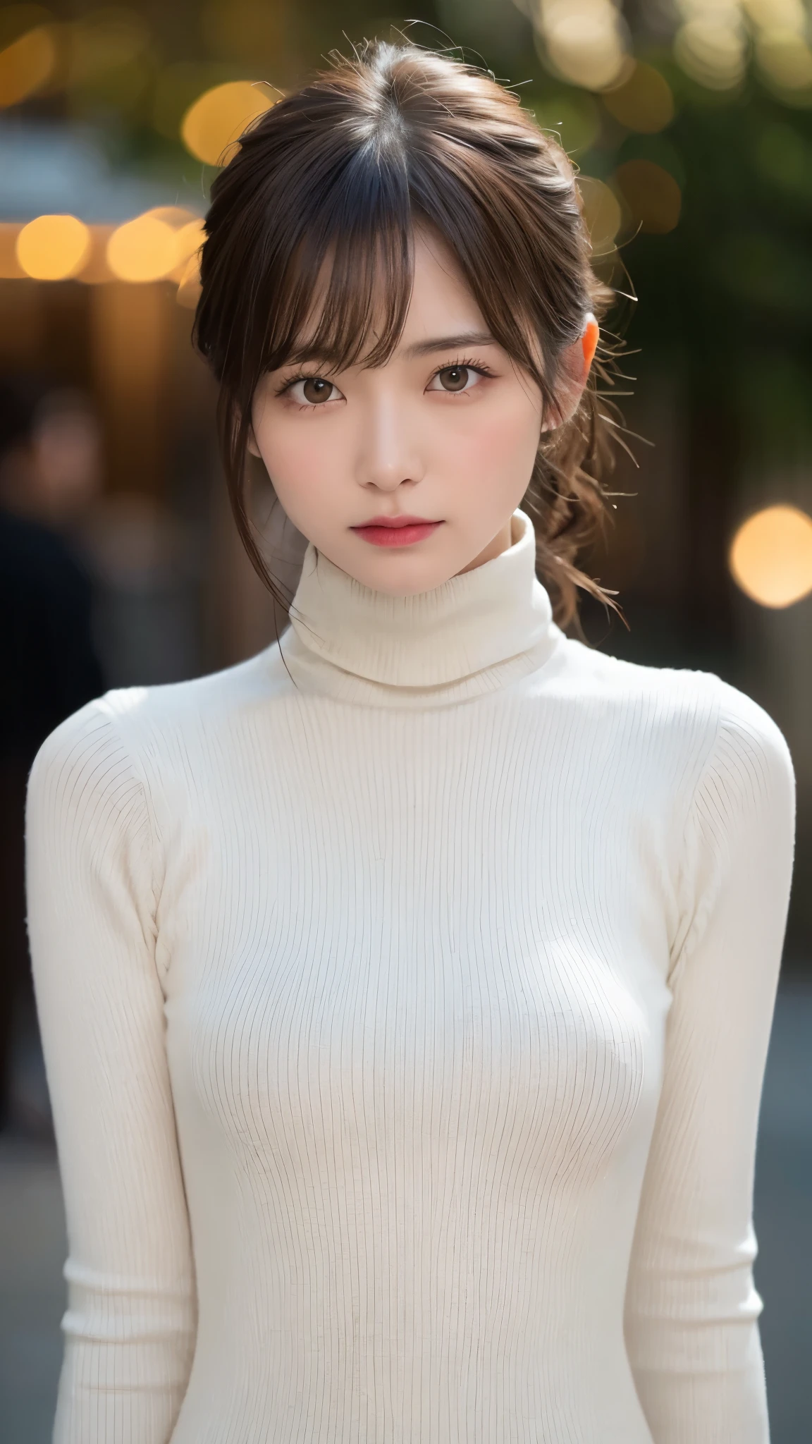 (nsfw:0.2), (Elegant Japanese woman in her 40s 1.5), (Big natural breasts) 1.4, (Nipples) 1.2, Tank top 1.4, Shy smile, (RAW photo, highest quality), (Real, Photorealistic Stick: 1.3), Top Quality, Masterpiece, Beautiful, 16K, (HDR: 1.4), High Contrast, (Vivid Colors: 1.4), (Neutral Colors, Dim Colors, Subdued Colors: 0), Cinematic Lighting, Ambient, (toned body, hourglass body shape)