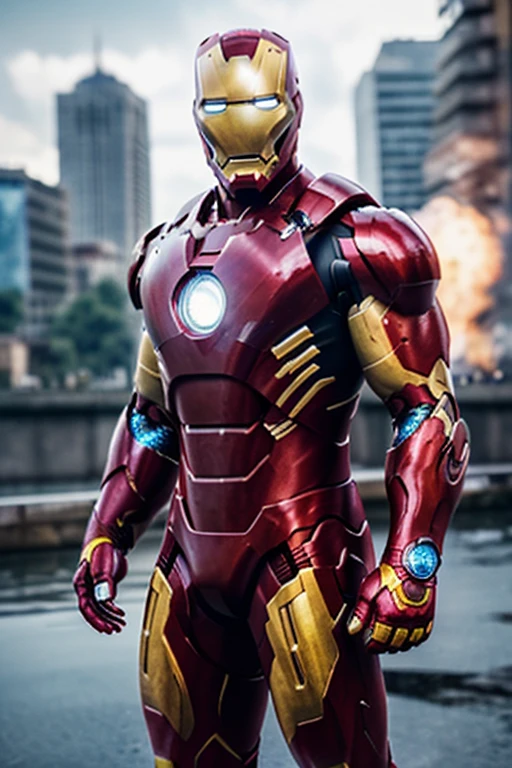 ((Masterpiece, ultra detailed, best quality, HDR, UHD, Sharp focus, hyper realistic, photorealistic, like a real photo, RAW Photo)), marvel heroes, ironman