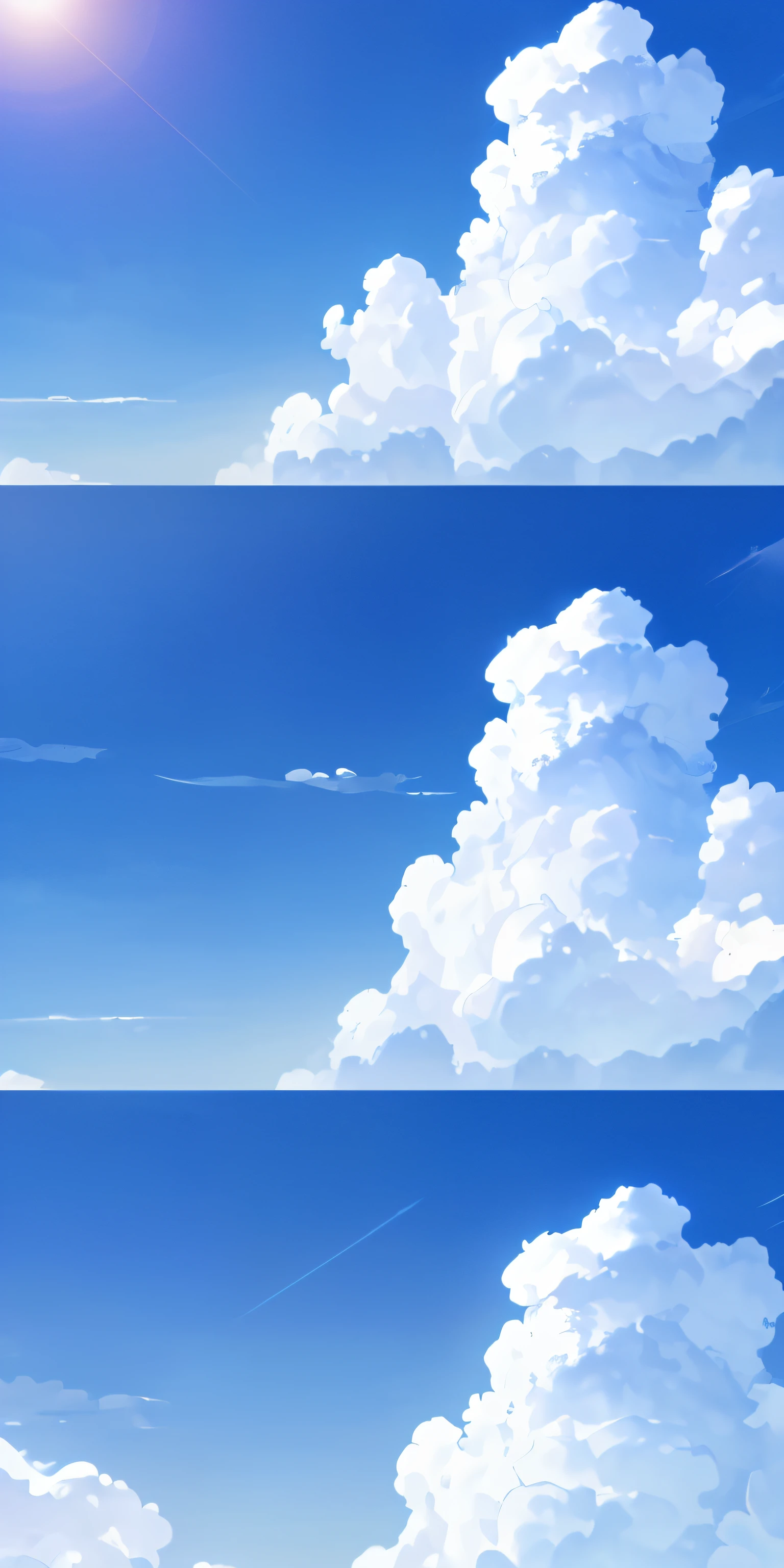 masterpiece, highest quality, (8k wallpaper that integrates high-definition CG) (highest quality), (best illustrations), (best shades)、more than a few accounts, blue sky、Variety of clouds、Wonderfully beautiful