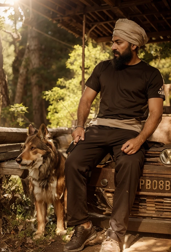 Hight quality, ultra hd, detailed, natural lighting, nature, forest, animals, turban,