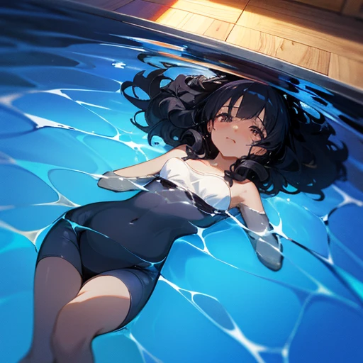 master-piece,hyper quality,hyper detailed,perfect drawing,solo, beautiful girl in a swimsuit, leaking pee(2.5),pee  splash from the crotch(2.5), blush, swimming club, competitive swimsuit (one-piece type swimsuit, sober swimsuit) , open legs (30cm), holding the crotch with both hands, water gushing from the crotch(2.5), embarrassed expression, moist eyes, swimming pool, Shot diagonally from below, thin fabric swimsuit, light from the front, forward light, sunlight, summer sky, clearface, master-piece, hyper quality, hyper detailed, perfect drawing, CG, 3D, 8k,