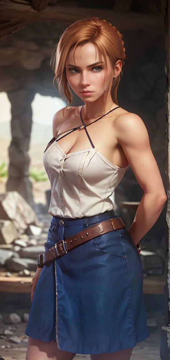 very beautiful Lara Croft in the cave, Fabulously beautiful crystals, overdetalization, Unbelievable lighting, overdetalization, 8K, Unreal Engine 5, 3d визуализация, parallax, RTX, tmasterpiece, luminous minerals,