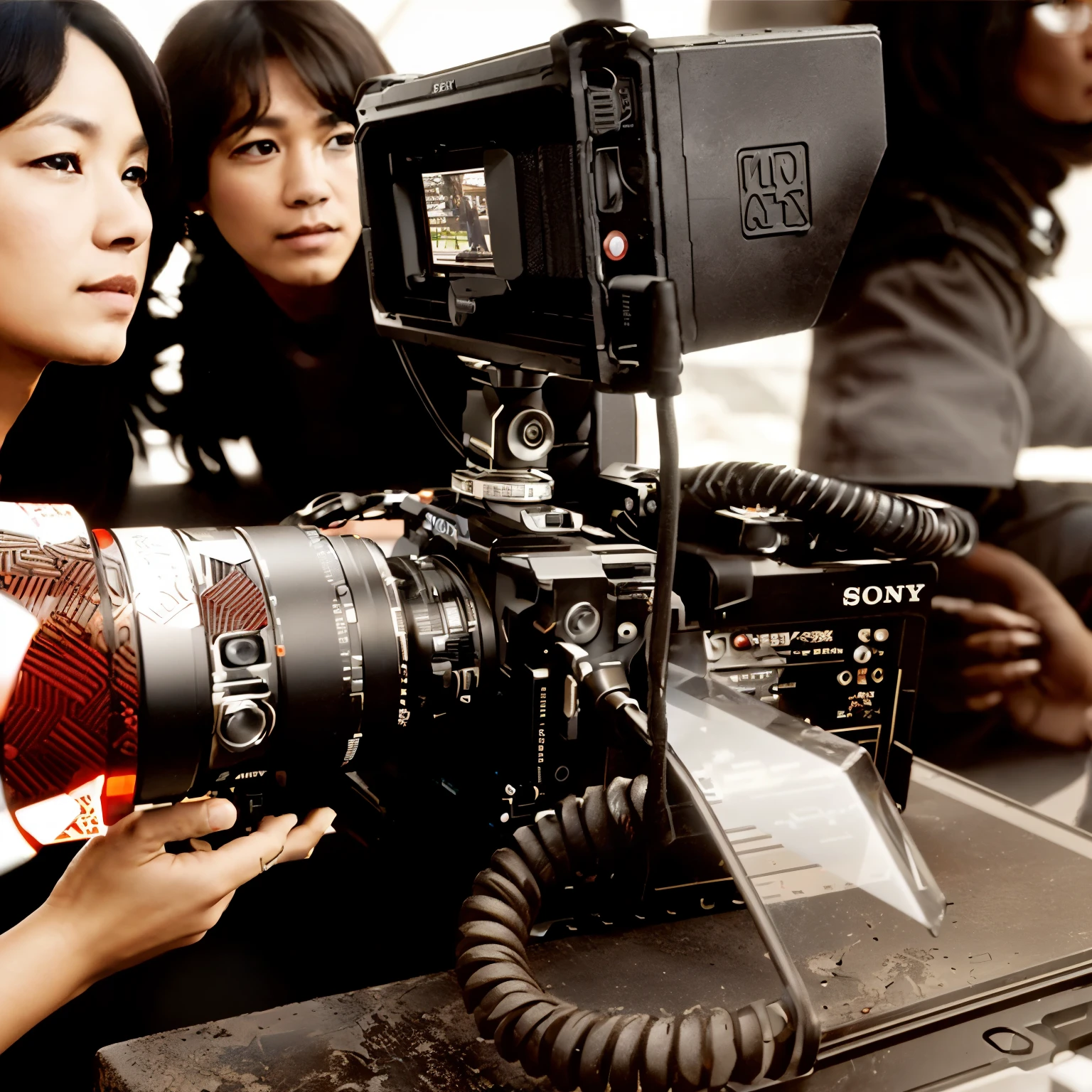 There is a camera on the box, red weapon 8 ks 3 5, digital video camera, Sony FX 6, Shot on arri Alexa, front shot, 8 k 1 5 0 mpx, Panavision PSR R-2, 8K depth of field, full scene camera shot, HD SLR 8k+