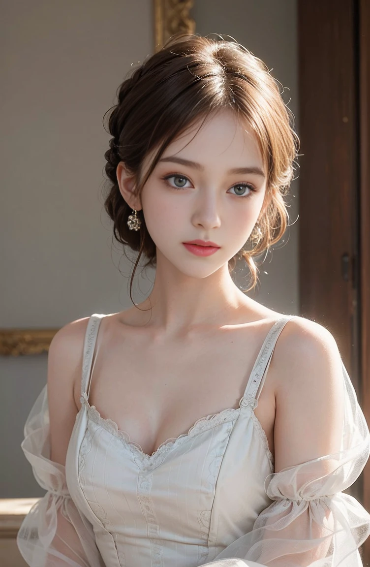 (best quality,actual:1.37),renaissance minimalism,beautiful girl,detailed eyes,subtle color palette,methodical,great atmosphere,shining light,Soft light and shadow,vivid emotional depiction,Timeless elegance,meticulous attention to detail,delicate and delicate texture,harmonious composition,Unobtrusive beauty,Classical art,calm environment,Unique perspective.