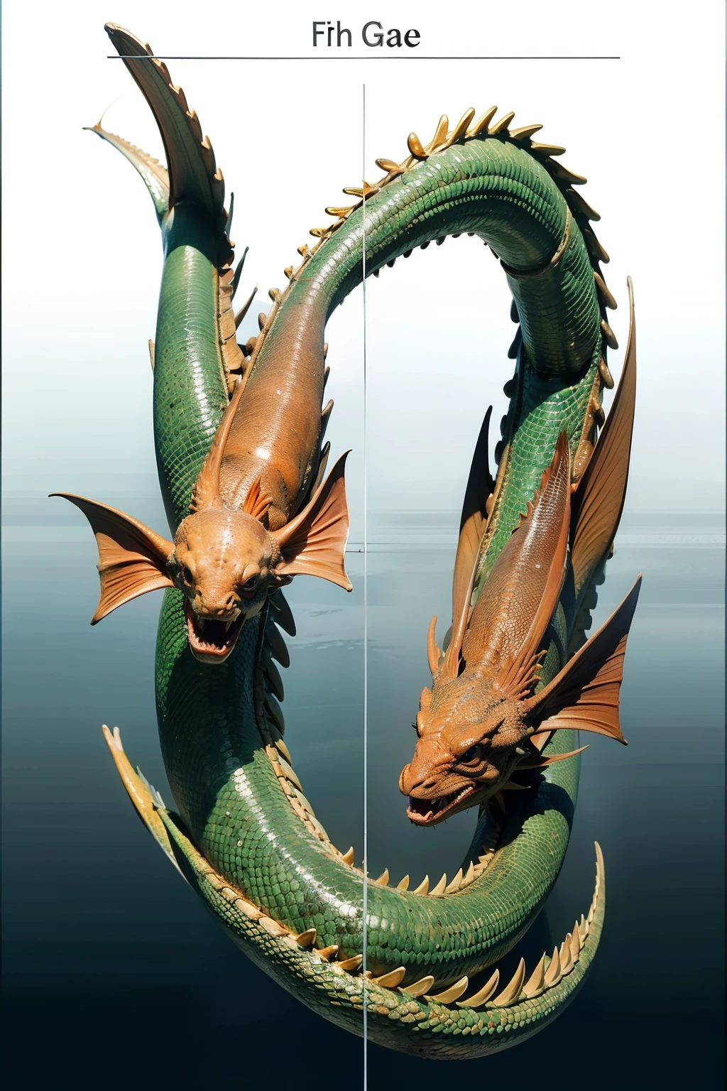 Abstract diagram,Fish leap over the dragon gate