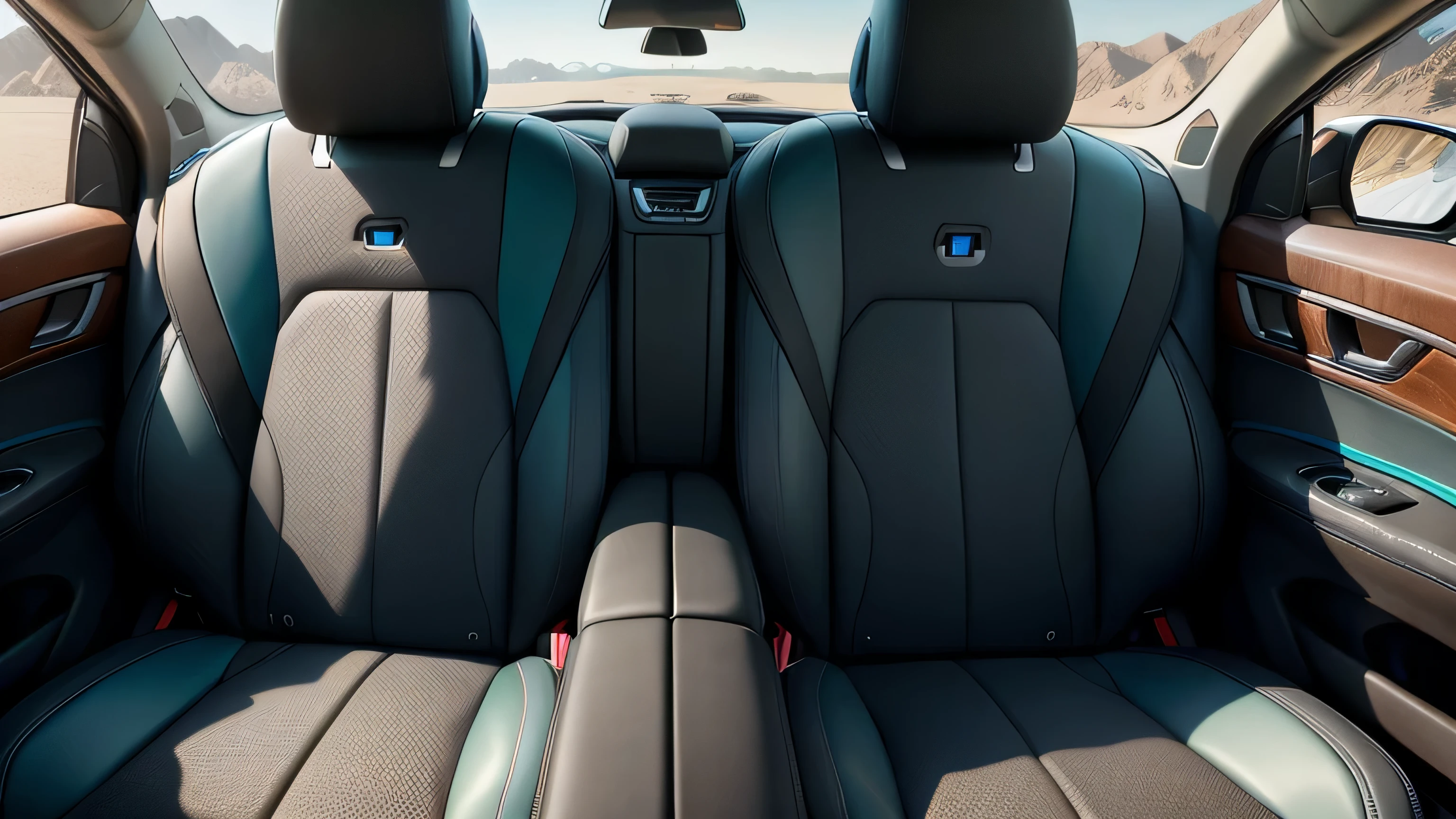 bmw,Rear seats.Front side photo, front view,