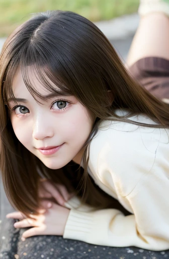 highest quality, soft light, ultra high resolution, (realistic:1.4), full_body,RAW photo, 1 japanese girl, alone, cute, (pupil, light in the eyes), detailed beautiful face,(High resolution details of human skin texture), (long hair), outdoor, (portrait),spring,smile,jump,skirt,shoes,sox