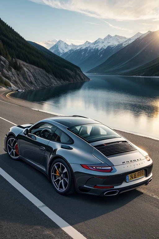 Porsche 911, car, full car shot, landscape