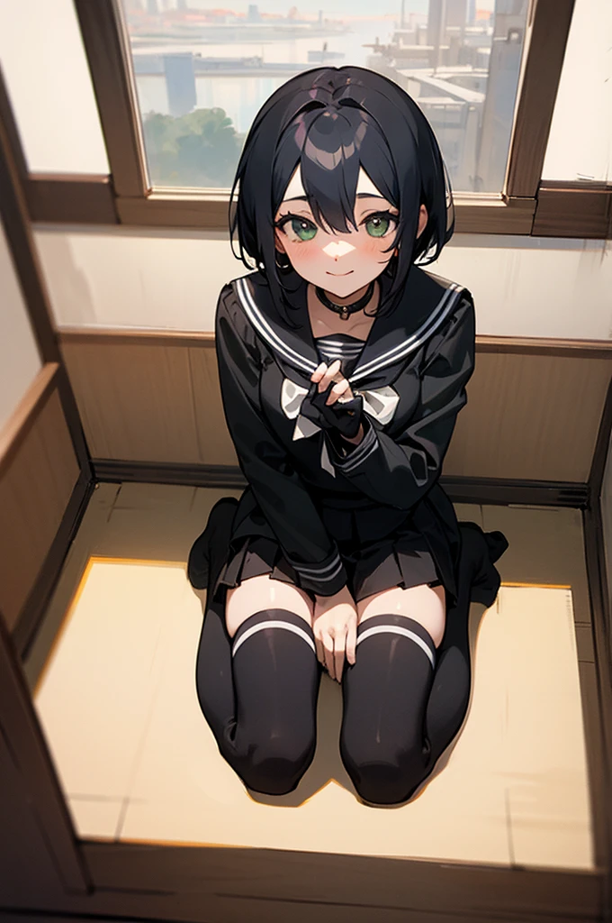 A black and white costumed anime character sitting on a bench, Tied to a chair, Sakimi-chan Frank Franzeta, (software) At work, everyone, Painted in an anime artist's studio, Cute sexy ass, Trending on cgstation, makoto shinka, Created by Anime Painter Studio, rossdraws Sakimimi-chan, Detailed digital anime art,Ride a Rocking Horse