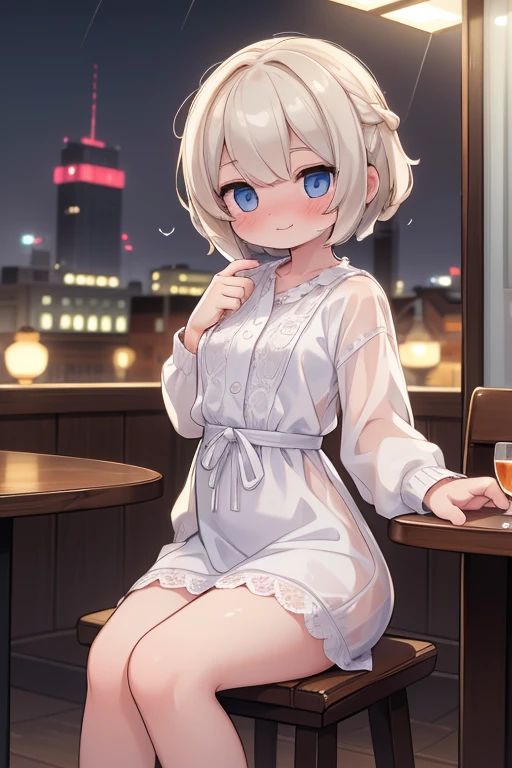 Photorealistic、Highest quality、Highest Resolution、Highest quality、8K、1人のBeautiful woman、Beautiful woman、Beautiful woman、Bob Cut Hair、Casual Style、celebration、Party、cracker、Looks happy、